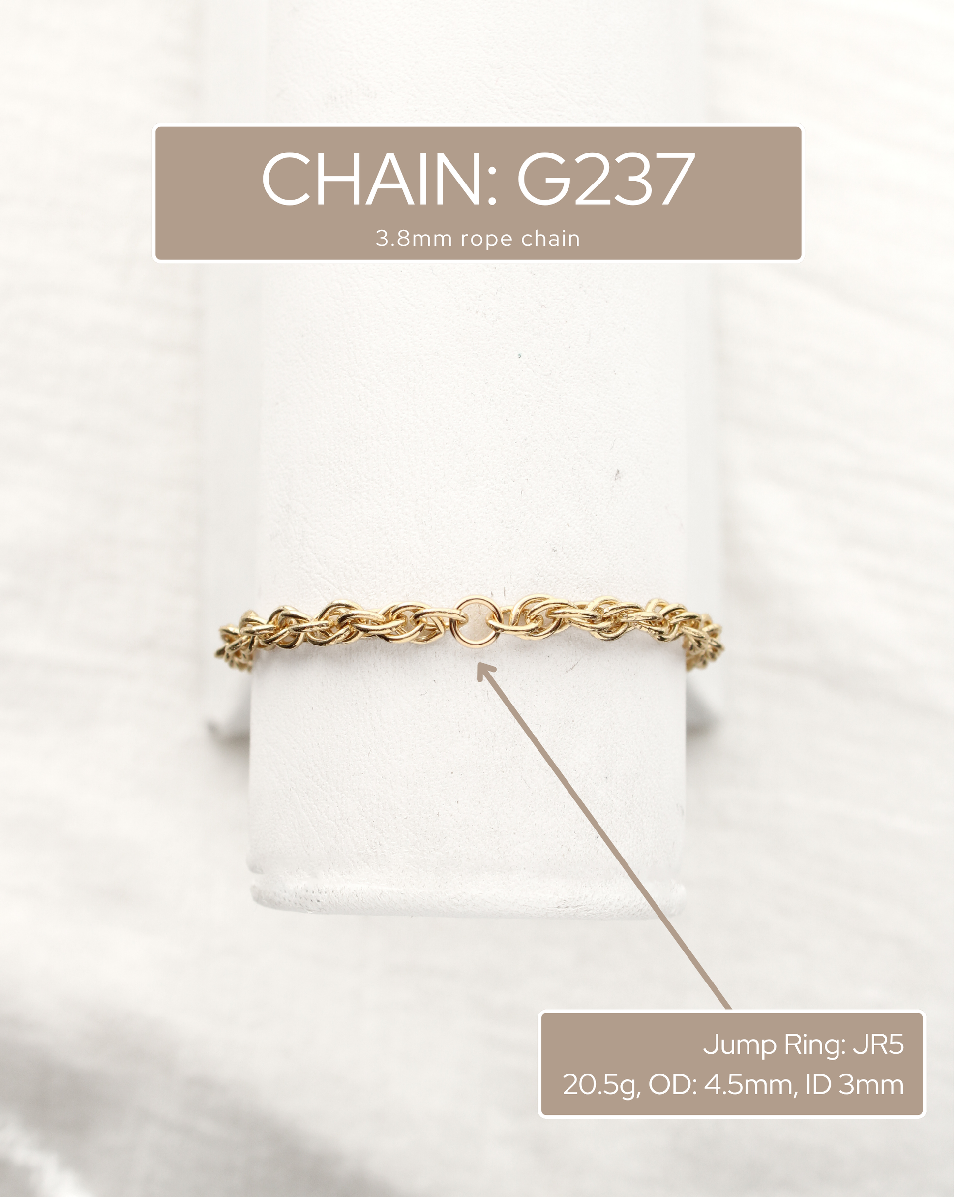 3.8mm Rope Chain, G237