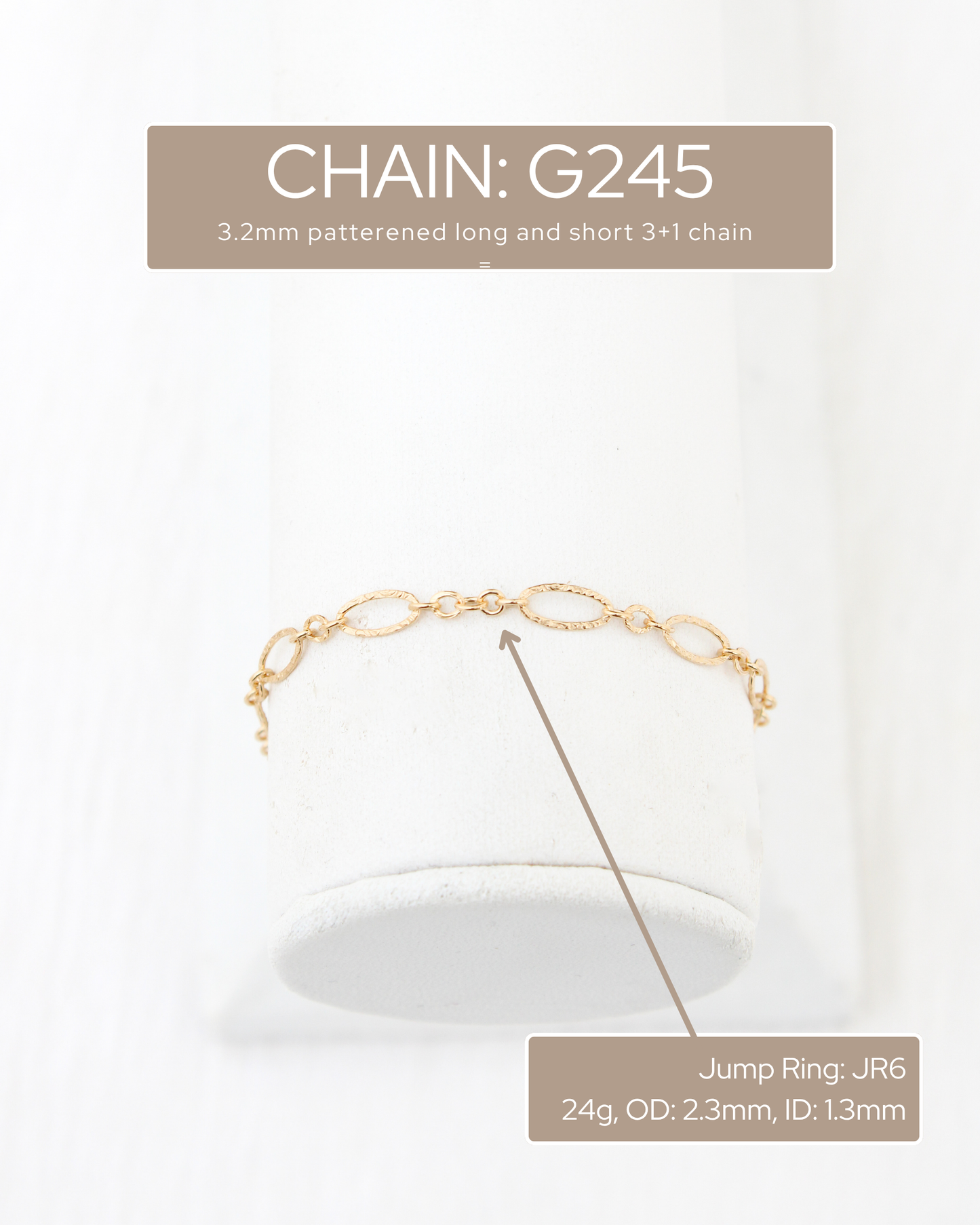 3.2mm Patterned Long and Short 3+1 Chain, S245, G245