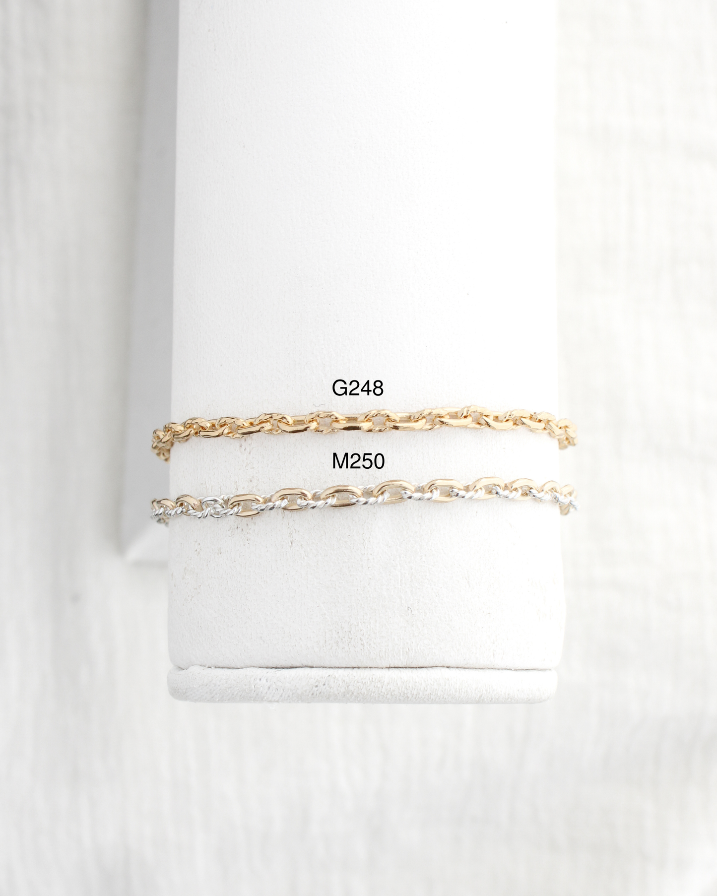 2.2mm alternate twisted paperclip chain, S248, G248