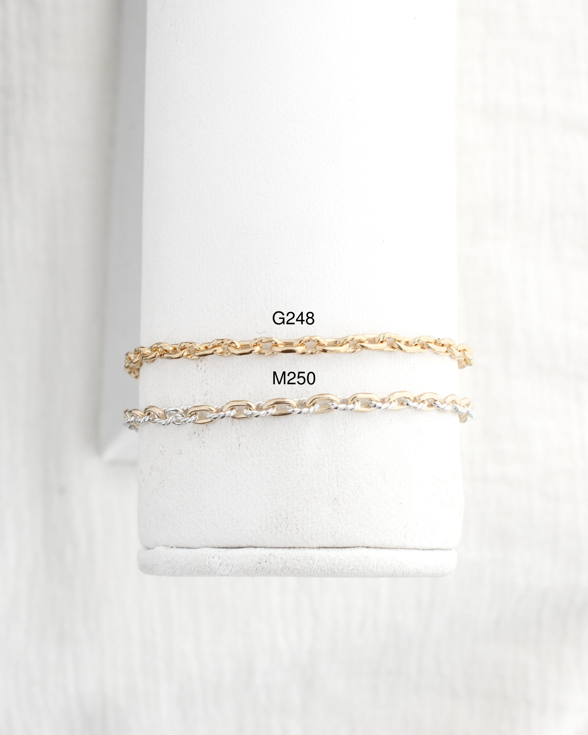 2.2mm alternate twisted paperclip chain, S248, G248