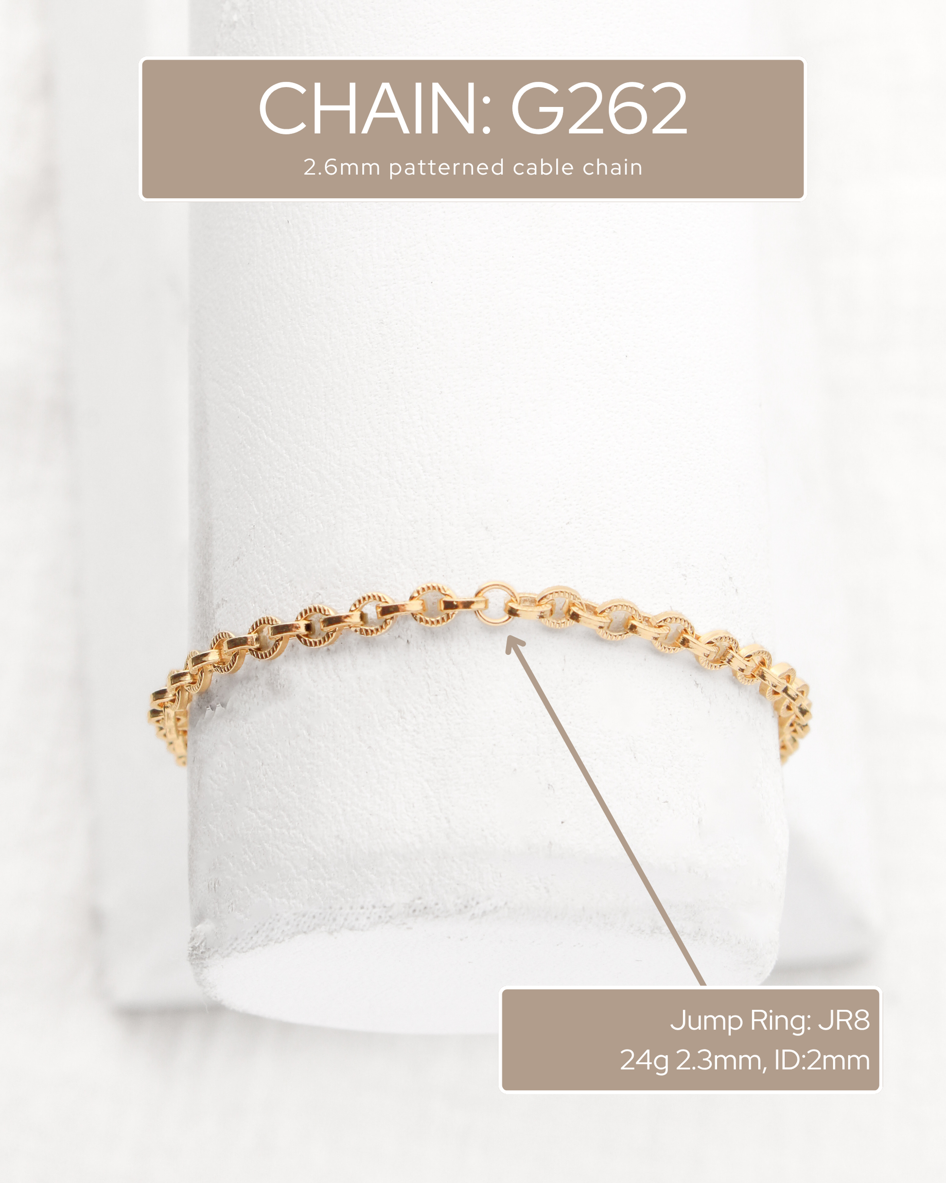 2.6mm Patterned Cable Chain, G262