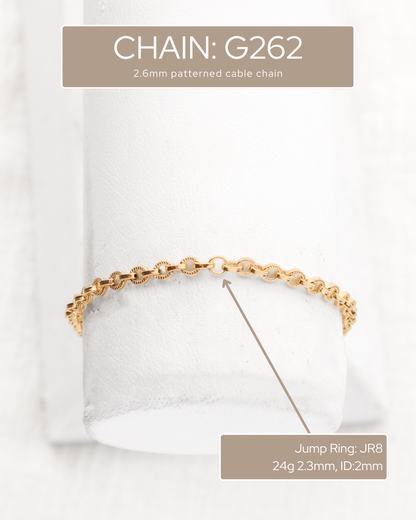 2.6mm Patterned Cable Chain, G262