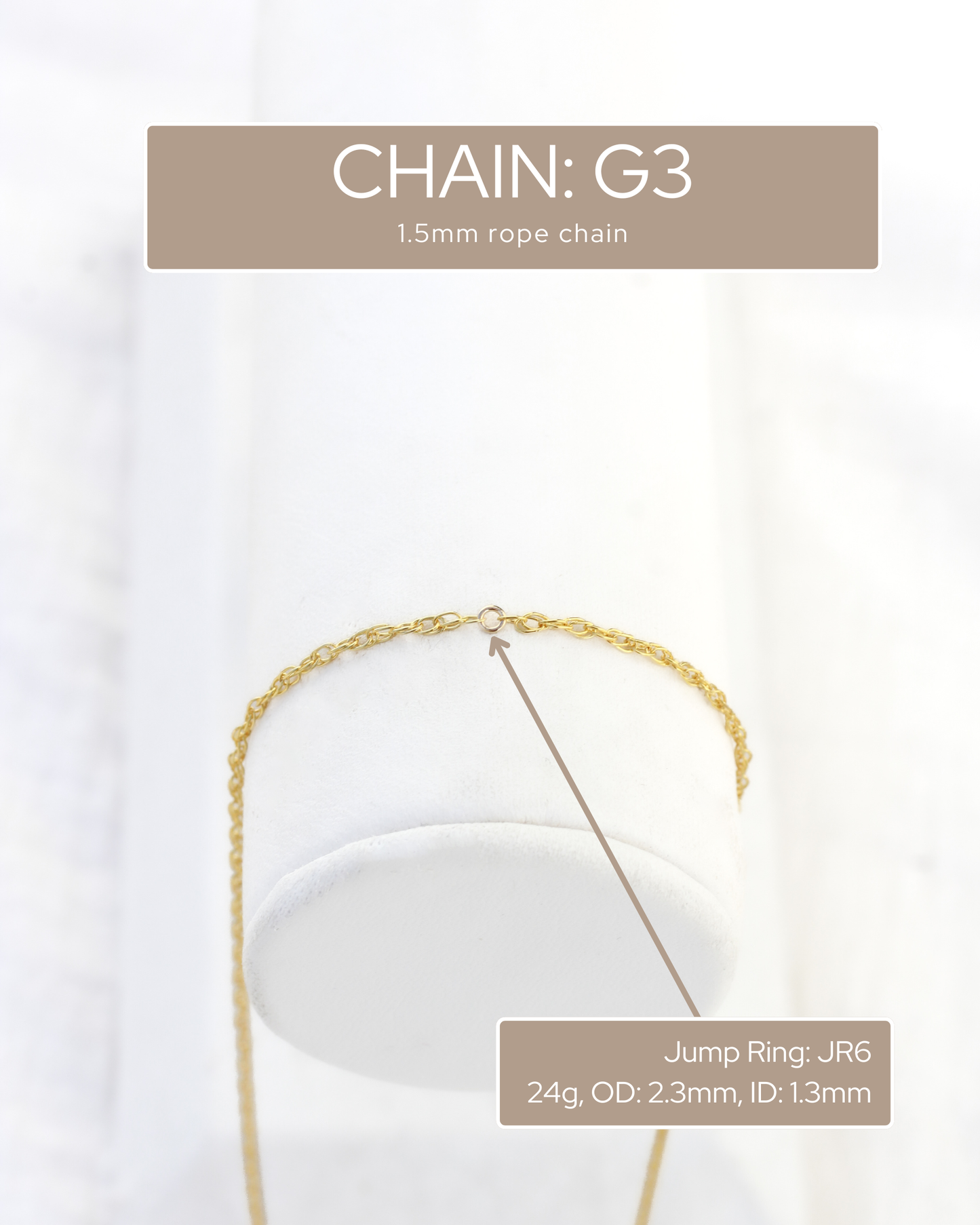 1.5mm Rope Chain, G3, S3