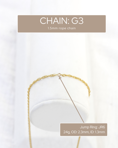 1.5mm Rope Chain, G3, S3