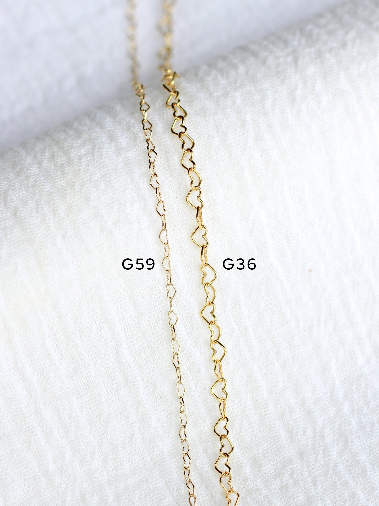 1.6mm Heart Chain, S59, G59