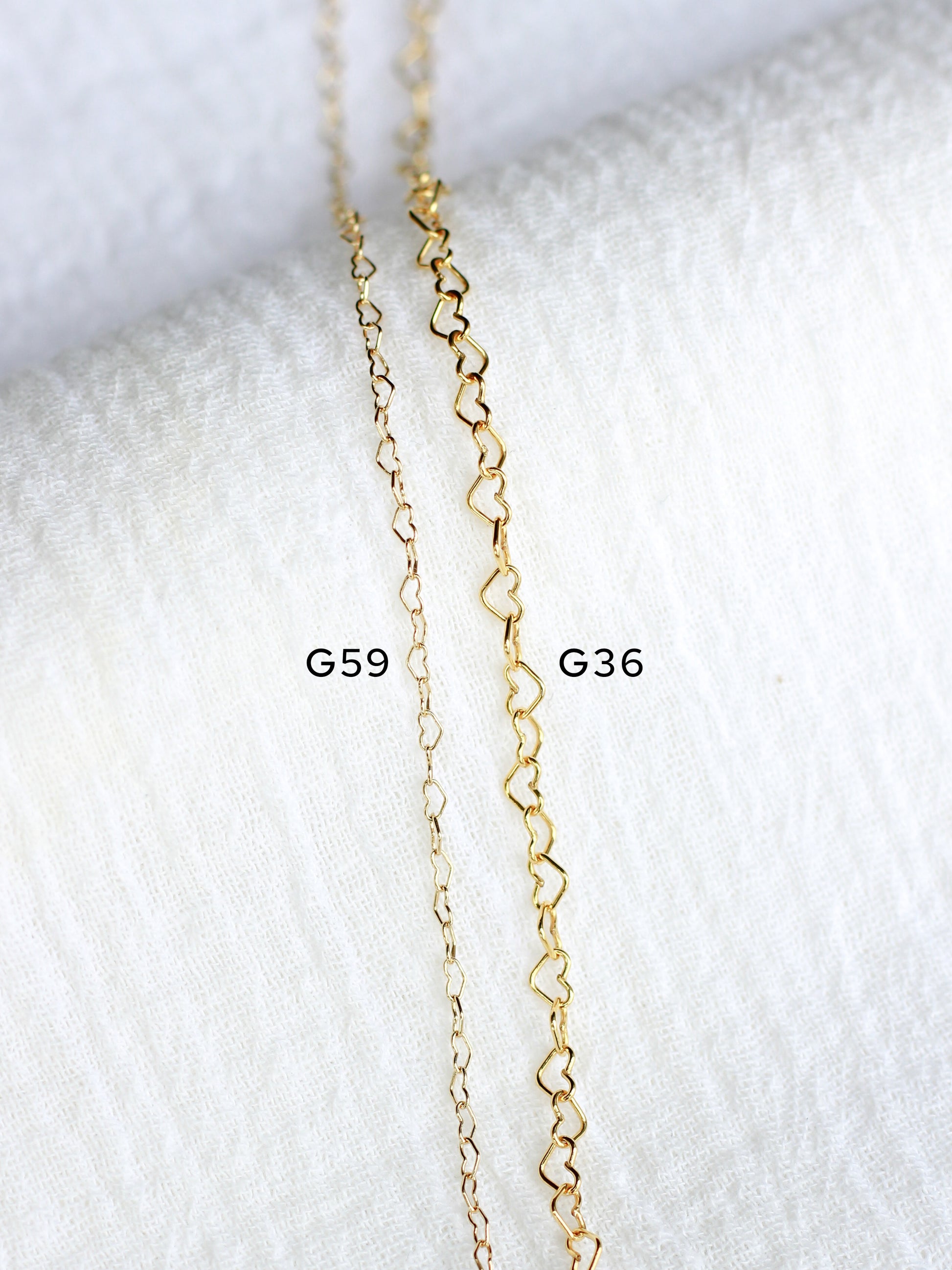 1.6mm Heart Chain, S59, G59