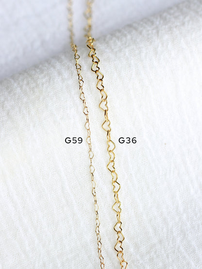 1.6mm Heart Chain, S59, G59
