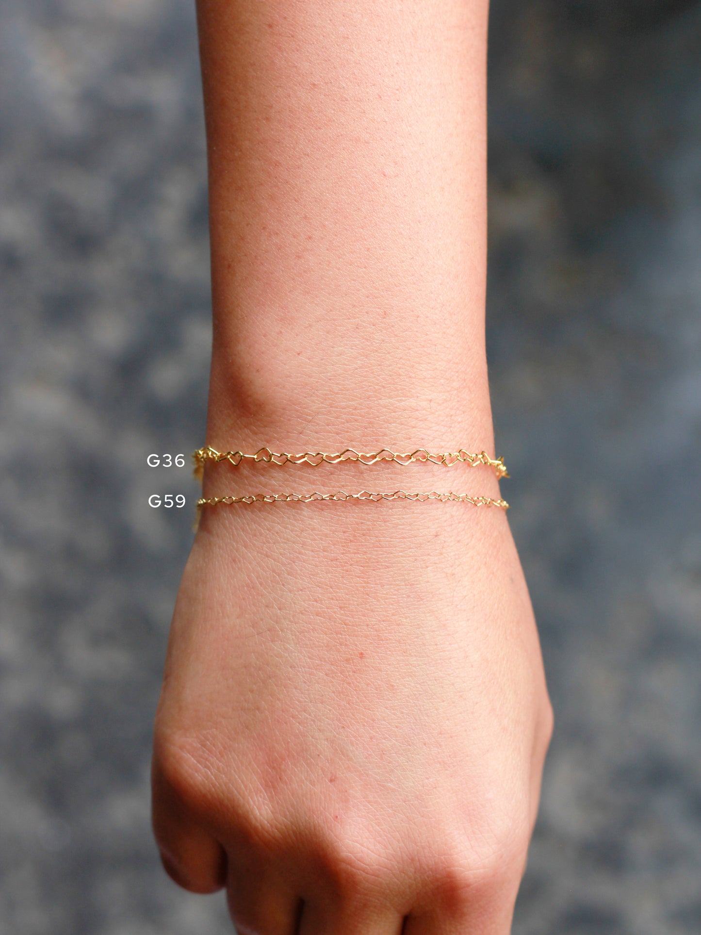 1.6mm Heart Chain, S59, G59