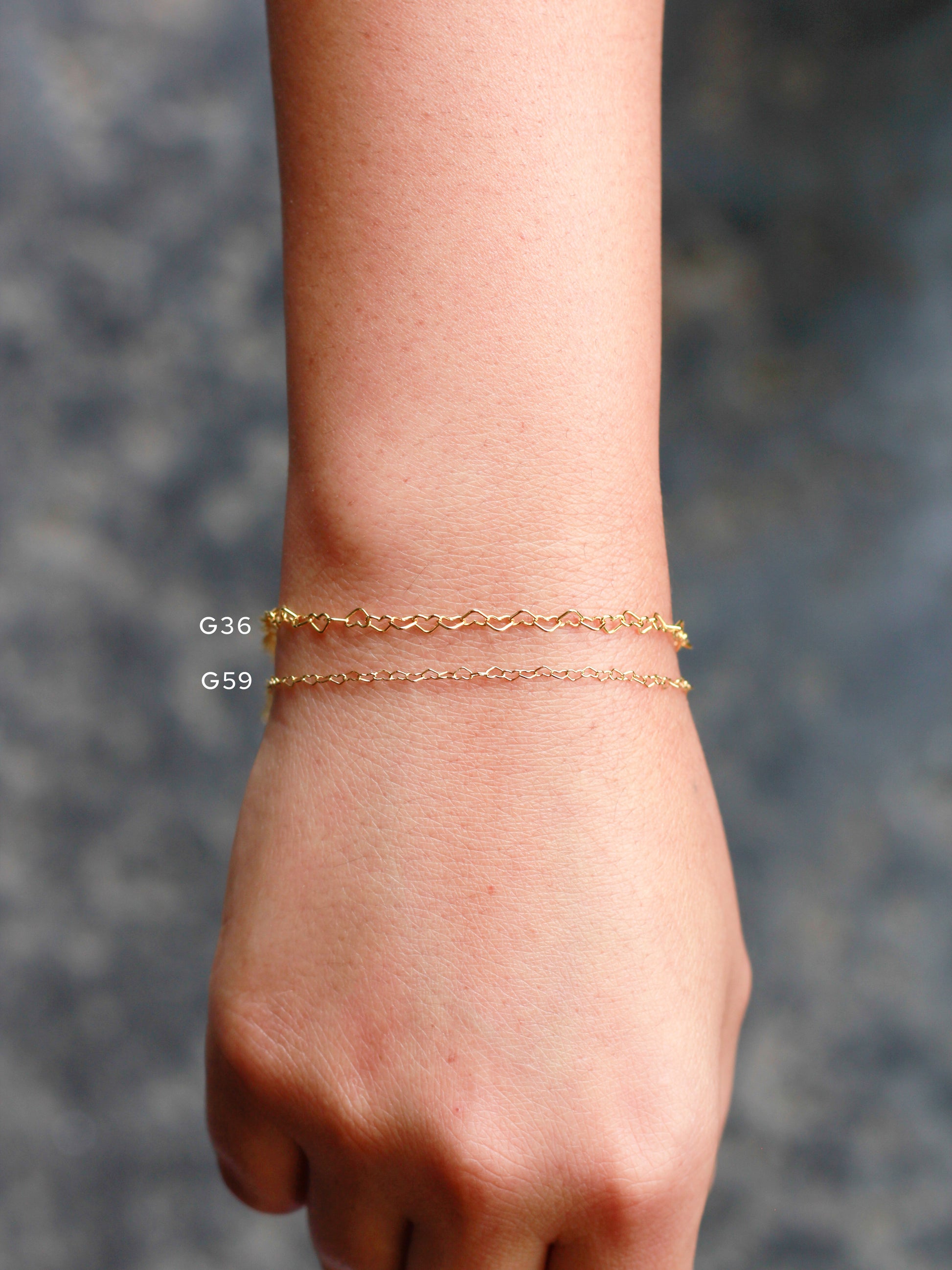 1.6mm Heart Chain, S59, G59