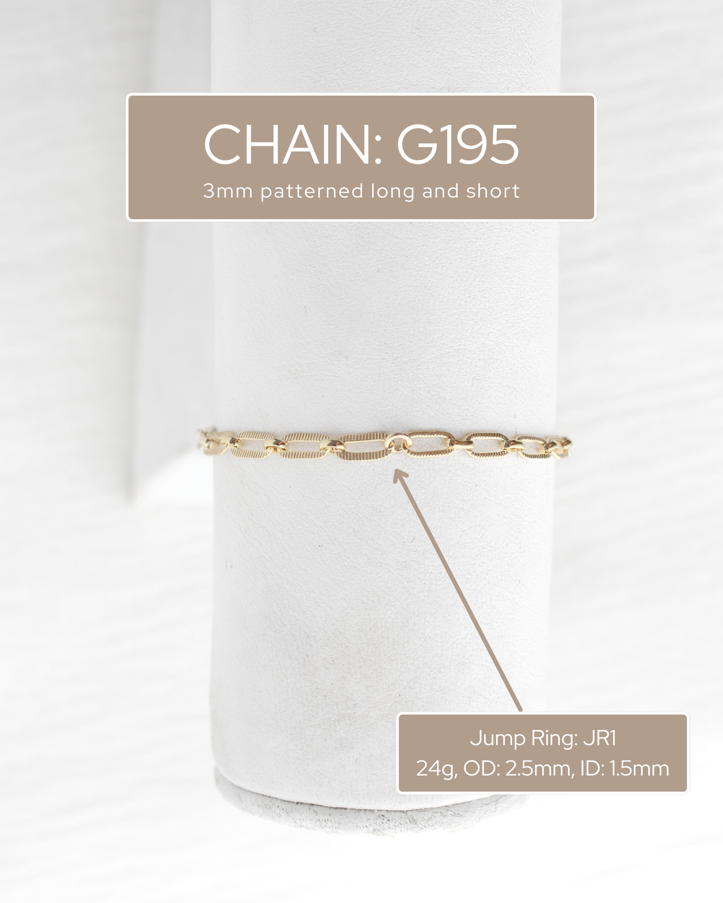 3mm Patterned Long and Short Chain, S195, G195