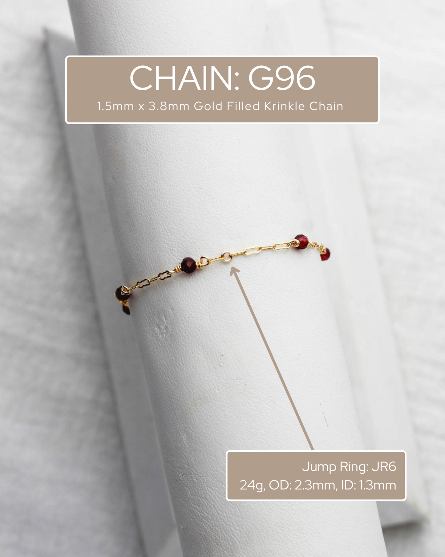 Genuine Red Garnet Chain, S96, G96