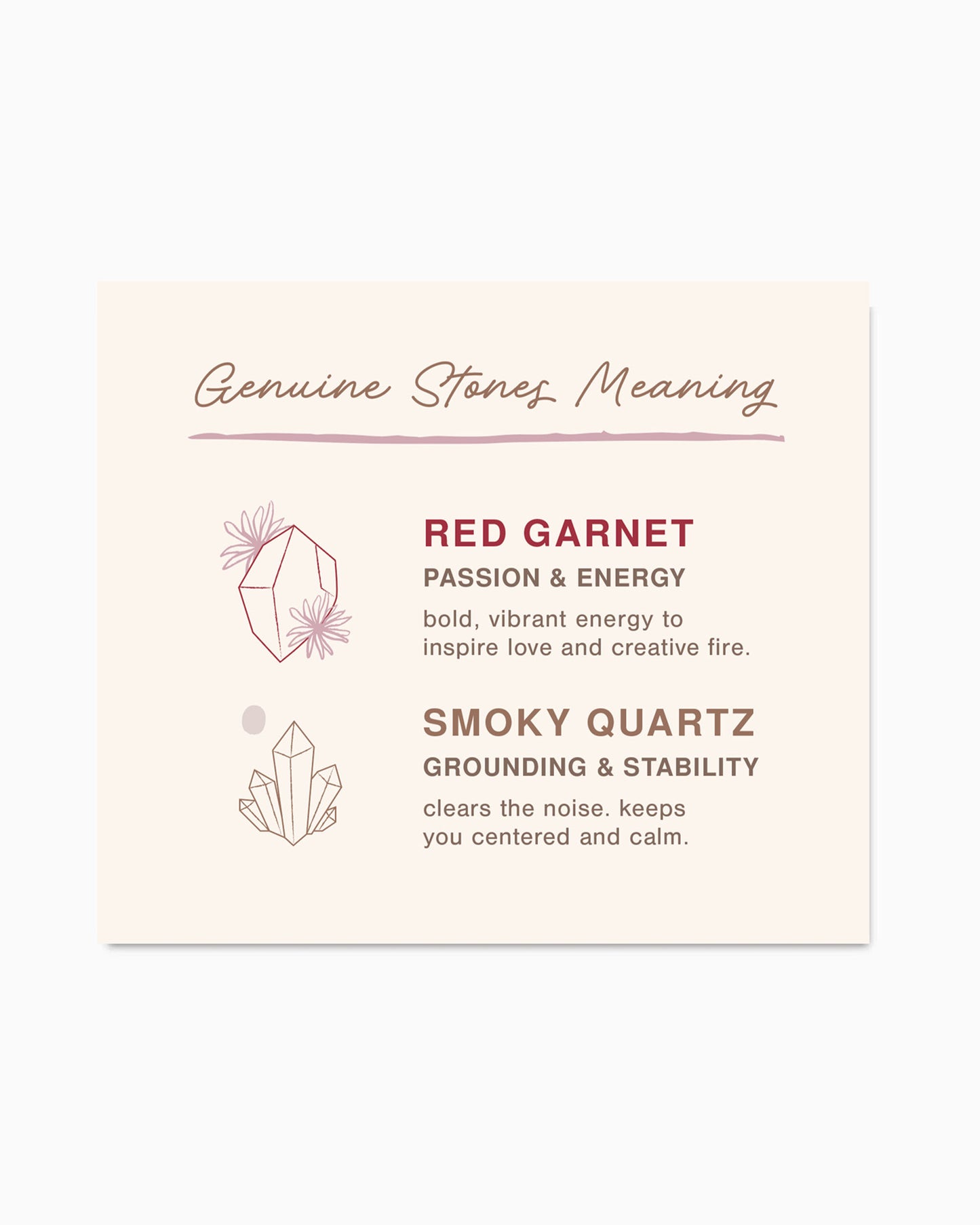 Genuine Stone Meaning Card, MC05