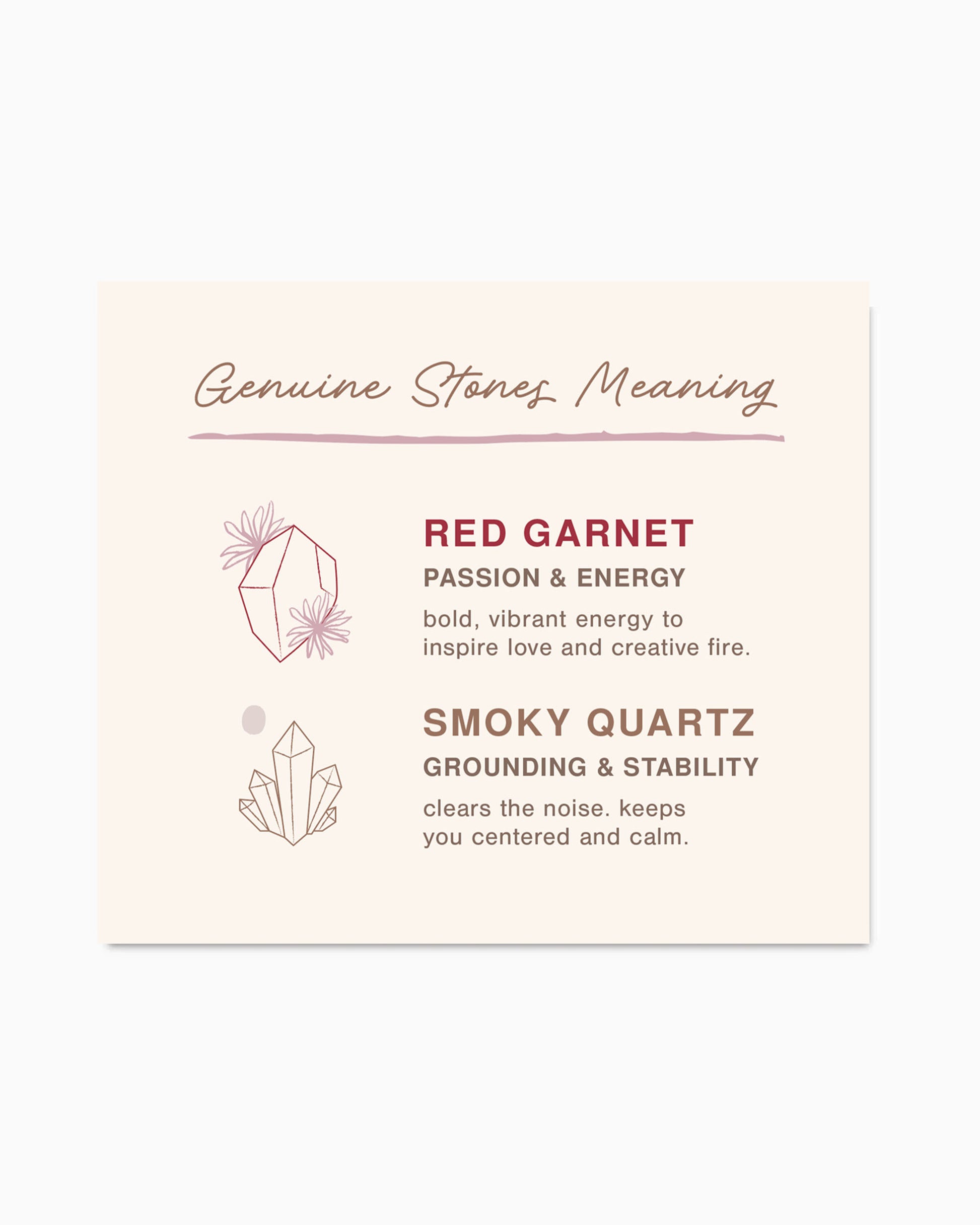 Genuine Stone Meaning Card, MC05