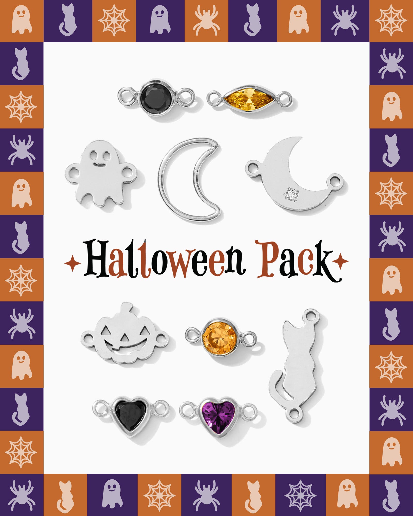Halloween Connectors Pack - Silver