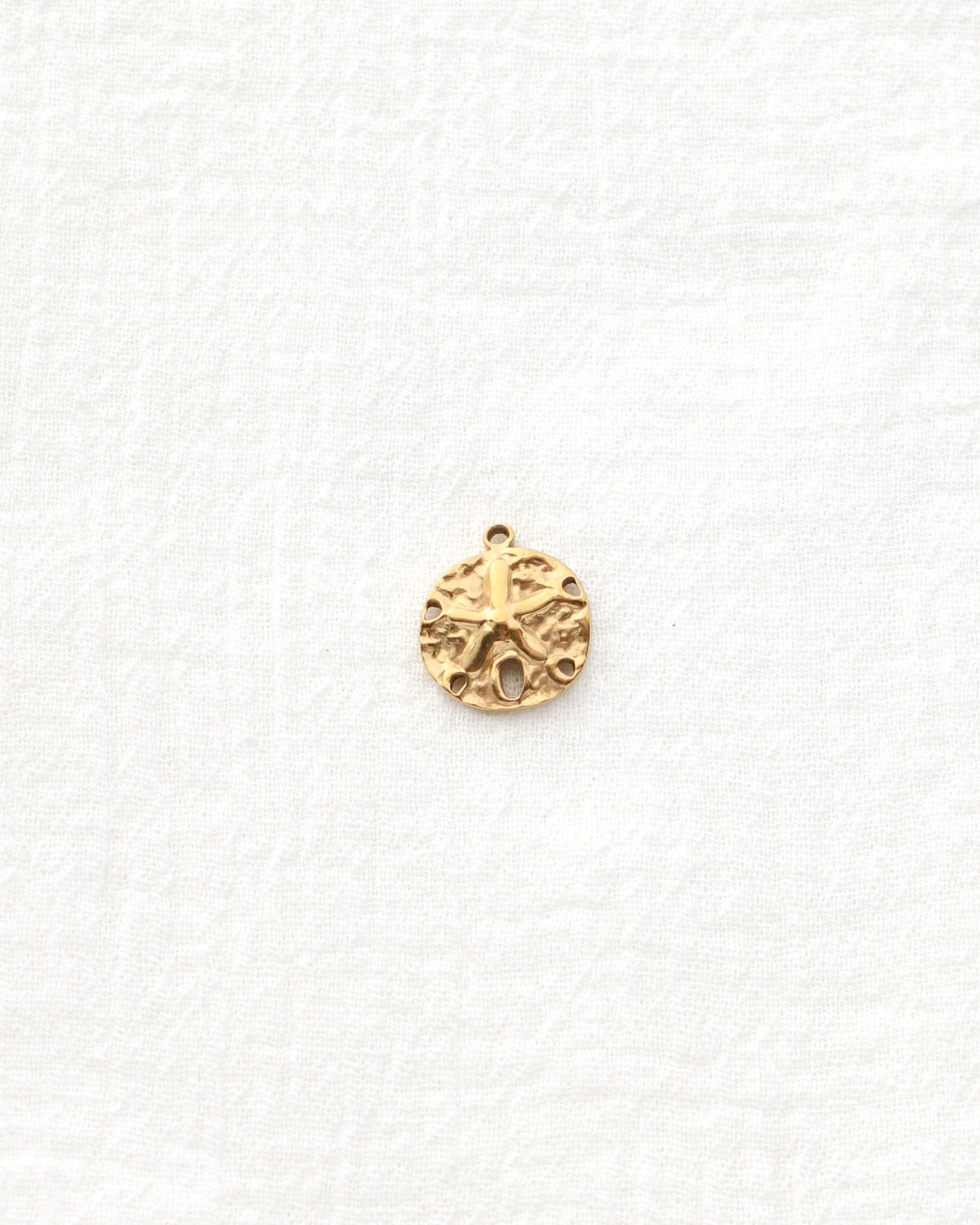 17mm Sand Dollar PVD Charm, CH477