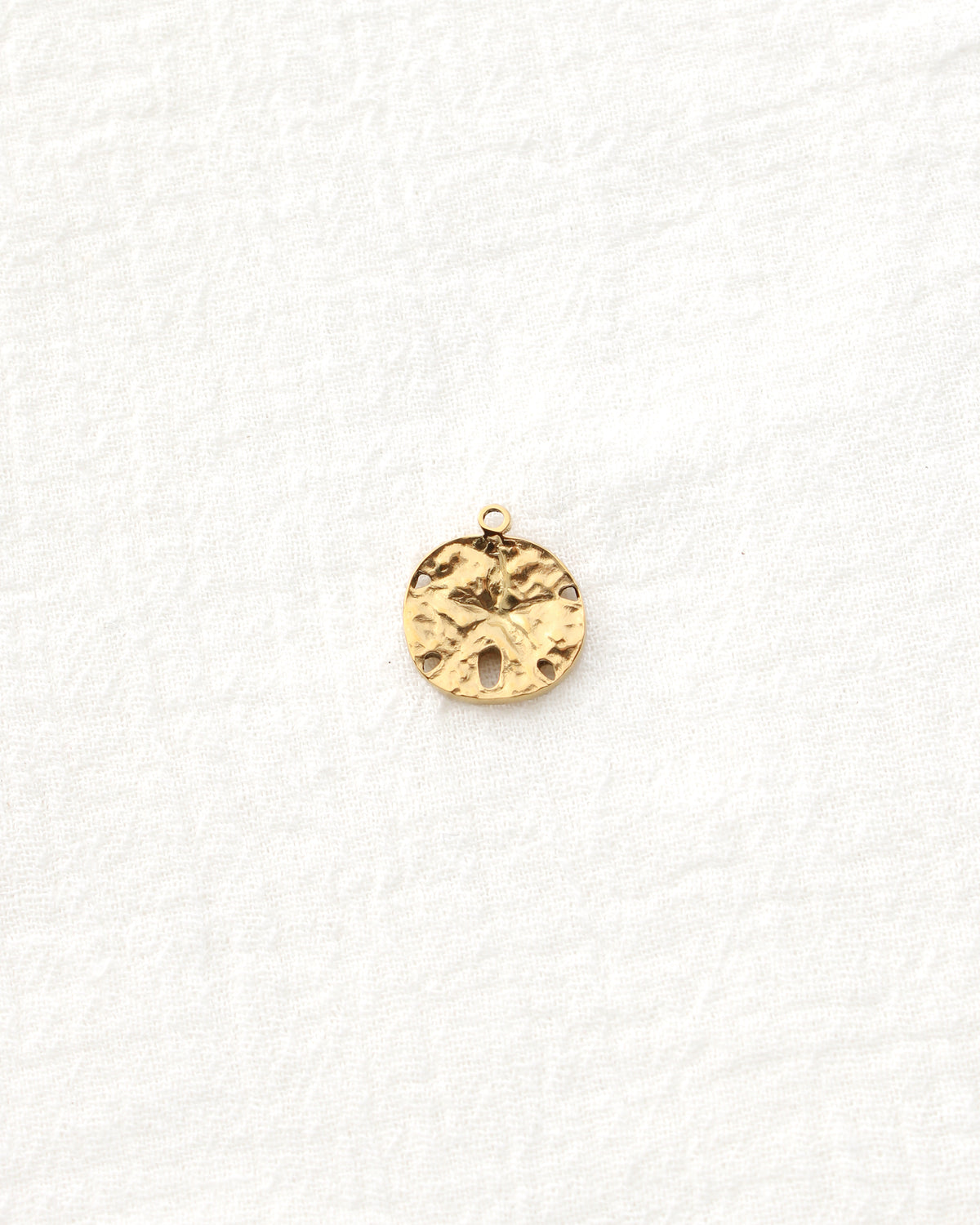 17mm Sand Dollar PVD Charm, CH477