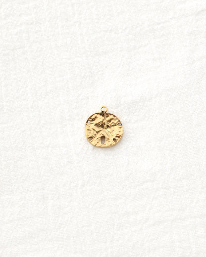 17mm Sand Dollar PVD Charm, CH477