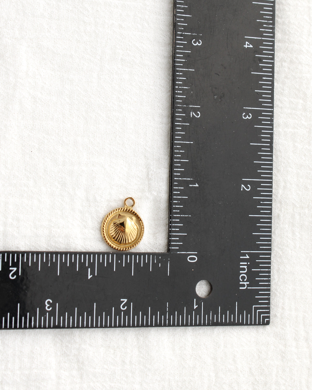 19mm Shell Disc PVD Charm, CH478