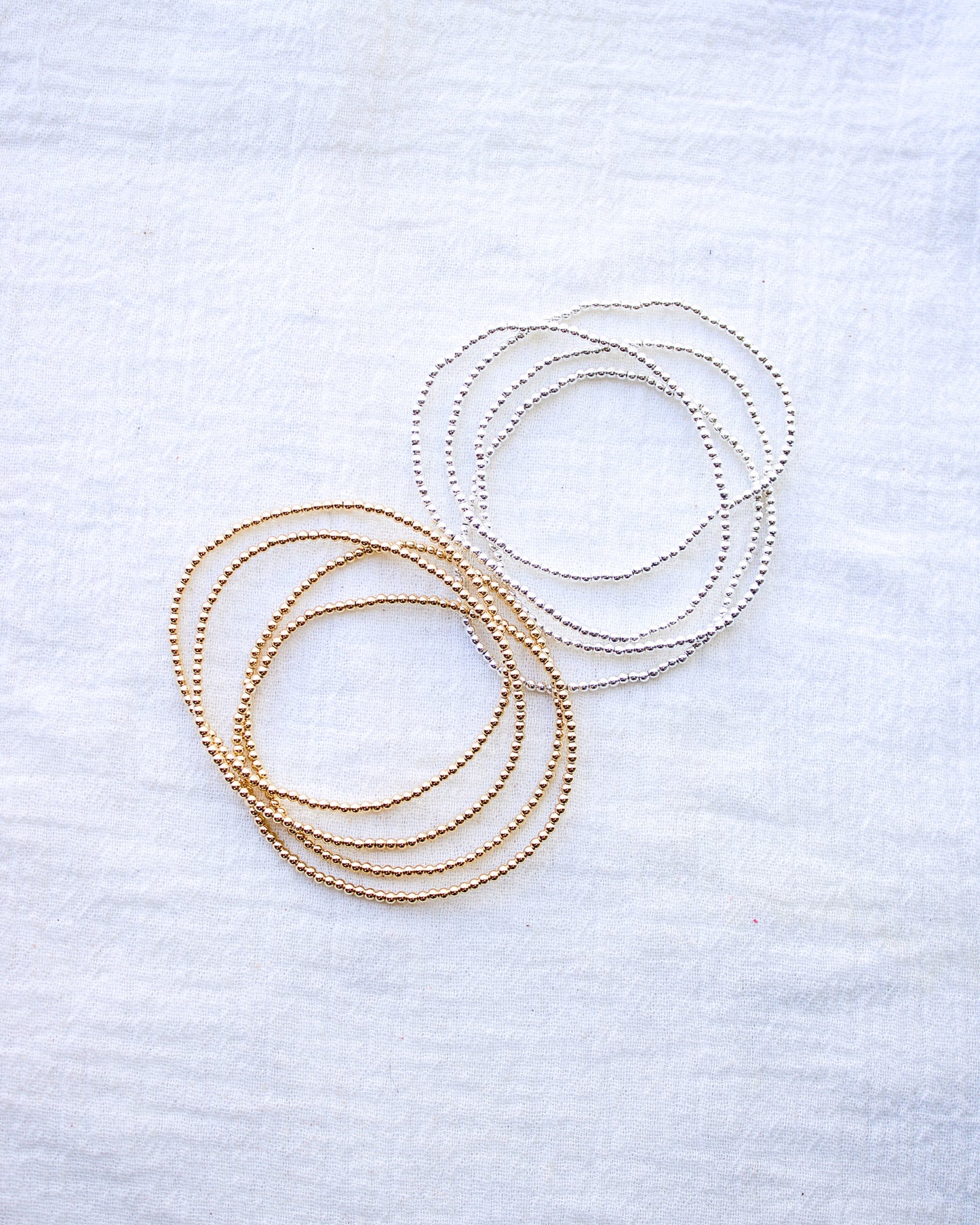 6.5" 2mm Beaded Bracelet, BR4