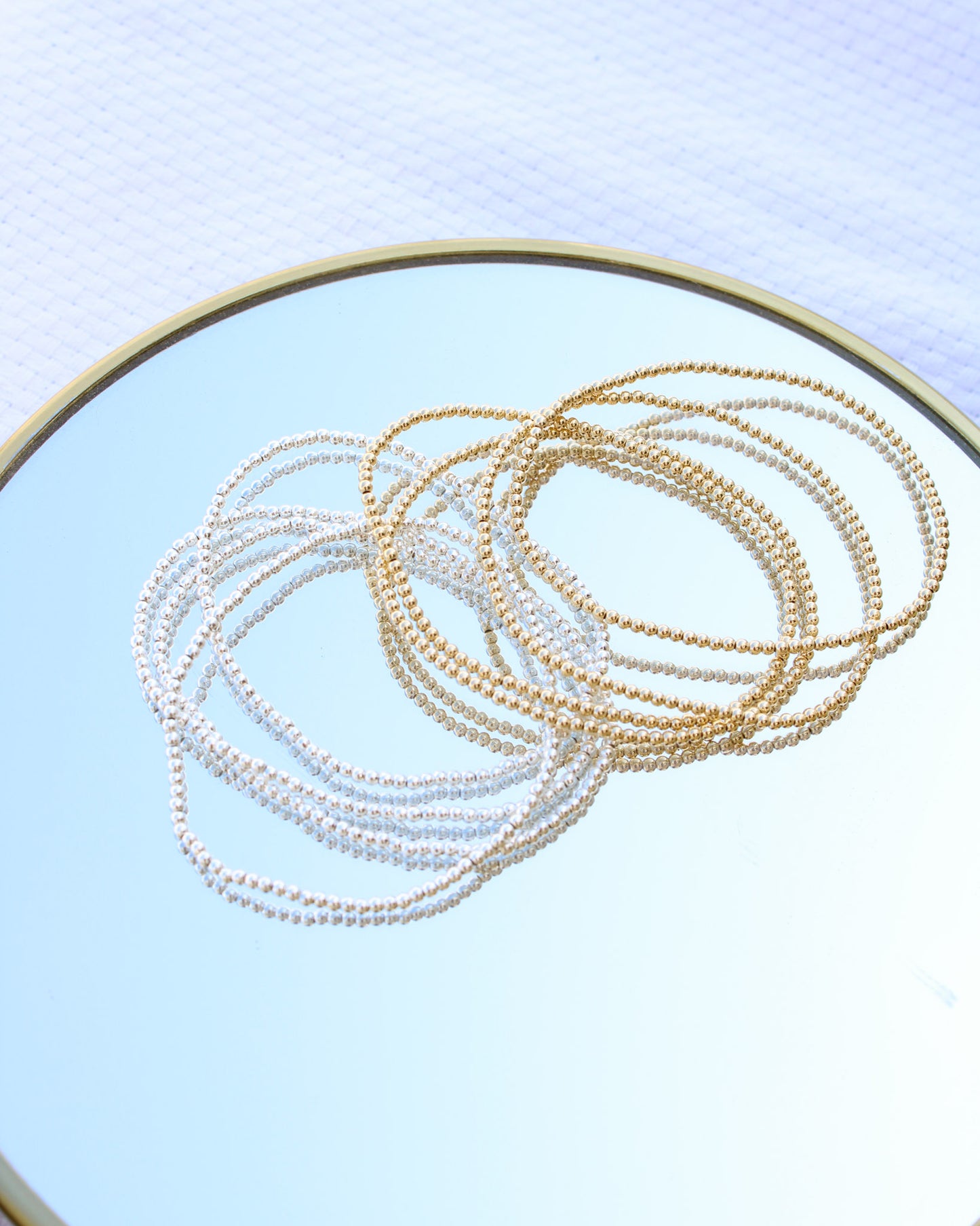 6.5" 2mm Beaded Bracelet, BR4