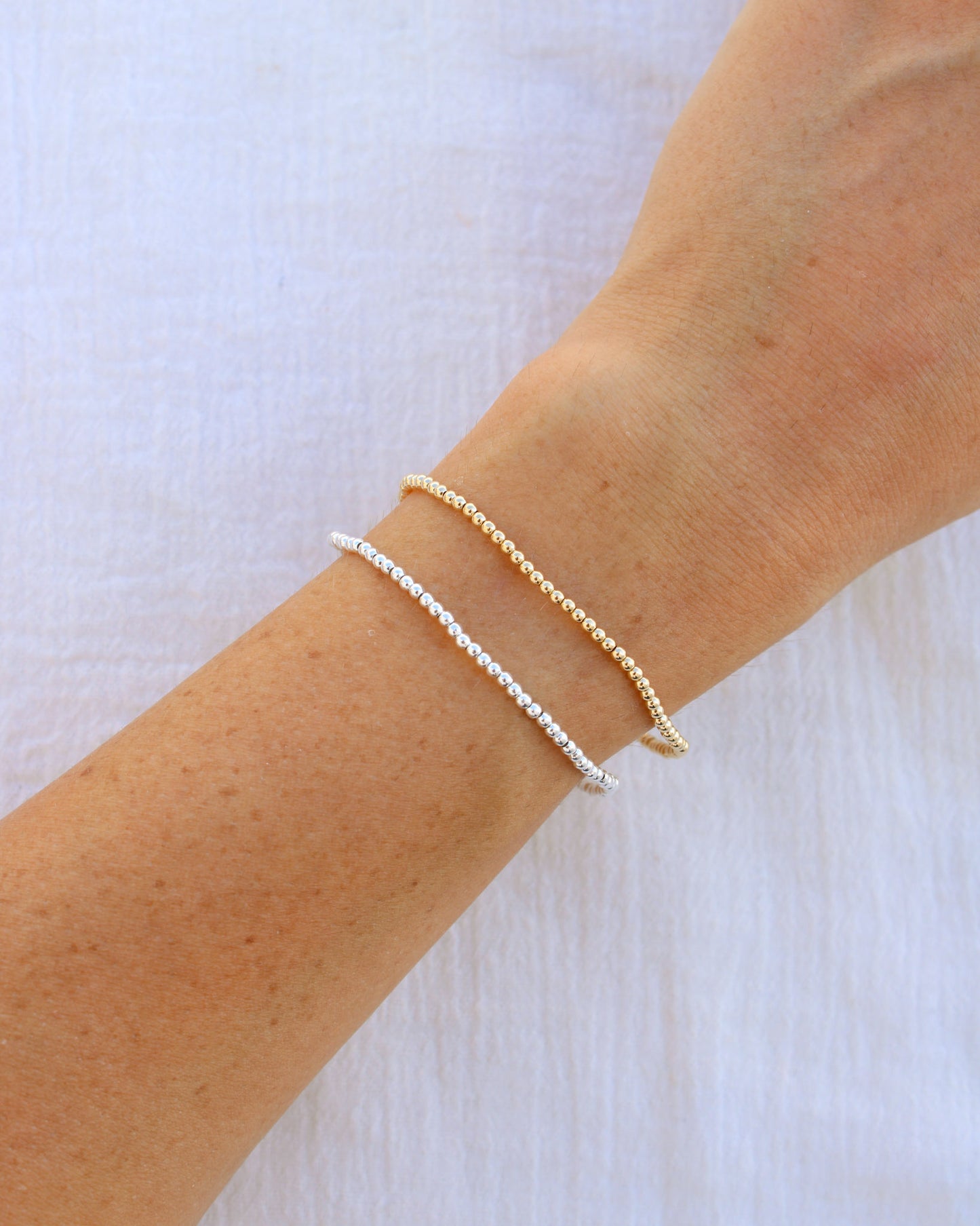 6.5" 2mm Beaded Bracelet, BR4