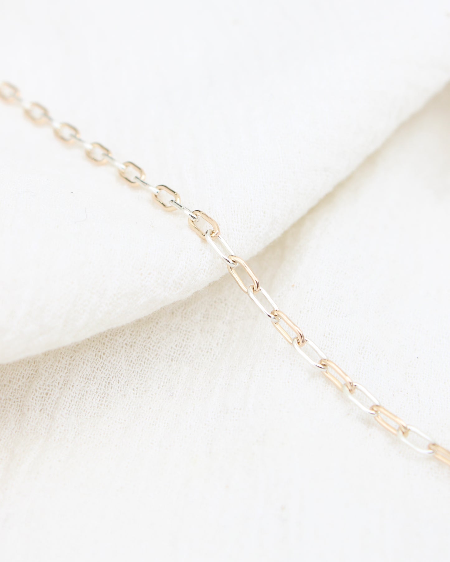 3mm Paperclip Mixed Metal Chain, M241