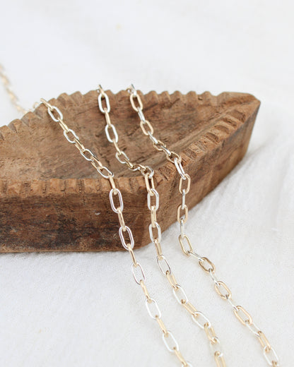3mm Paperclip Mixed Metal Chain, M241