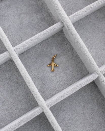 14mm Airplane PVD Charm, CH386