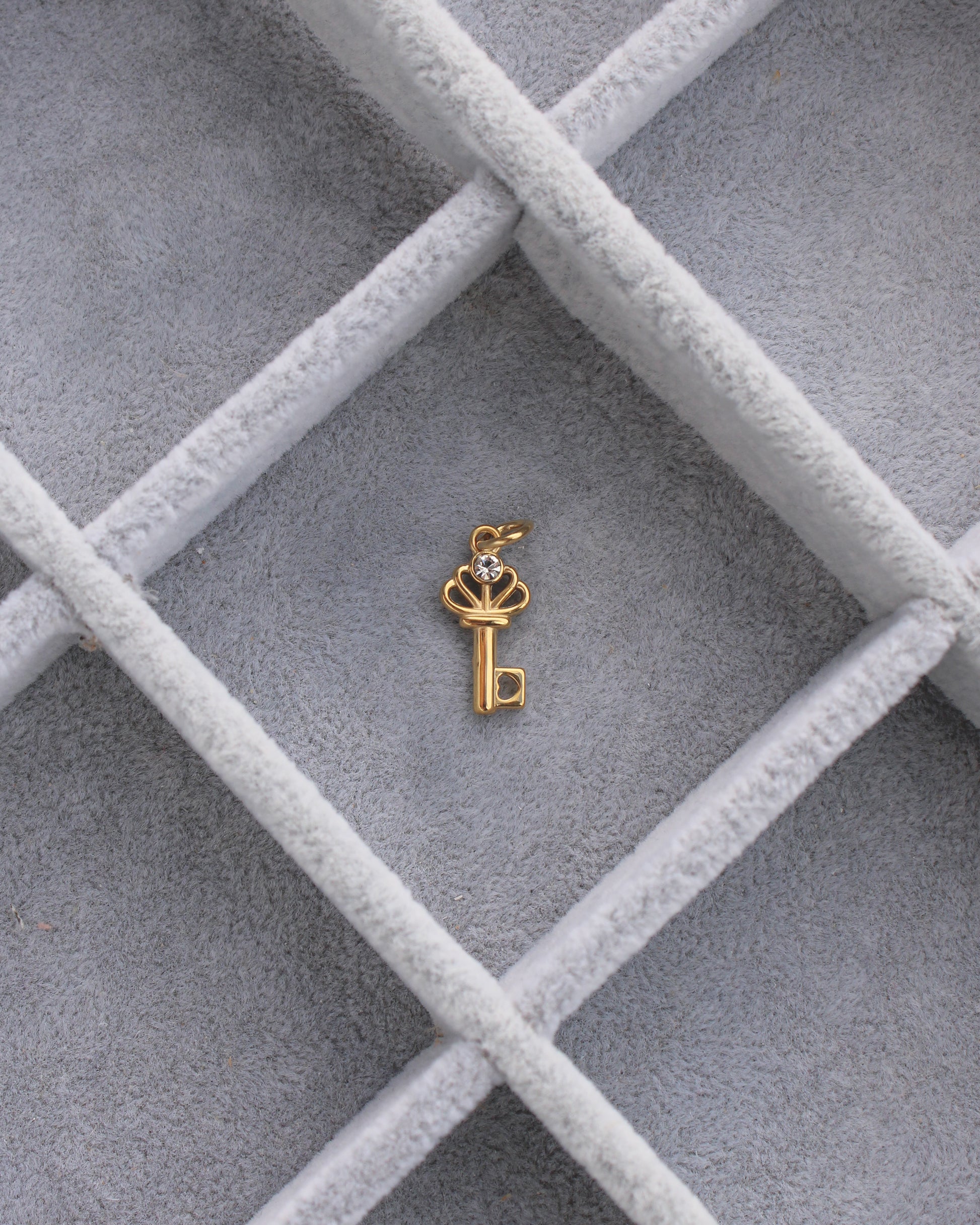 19mm Key w/ CZ PVD Charm, CH387
