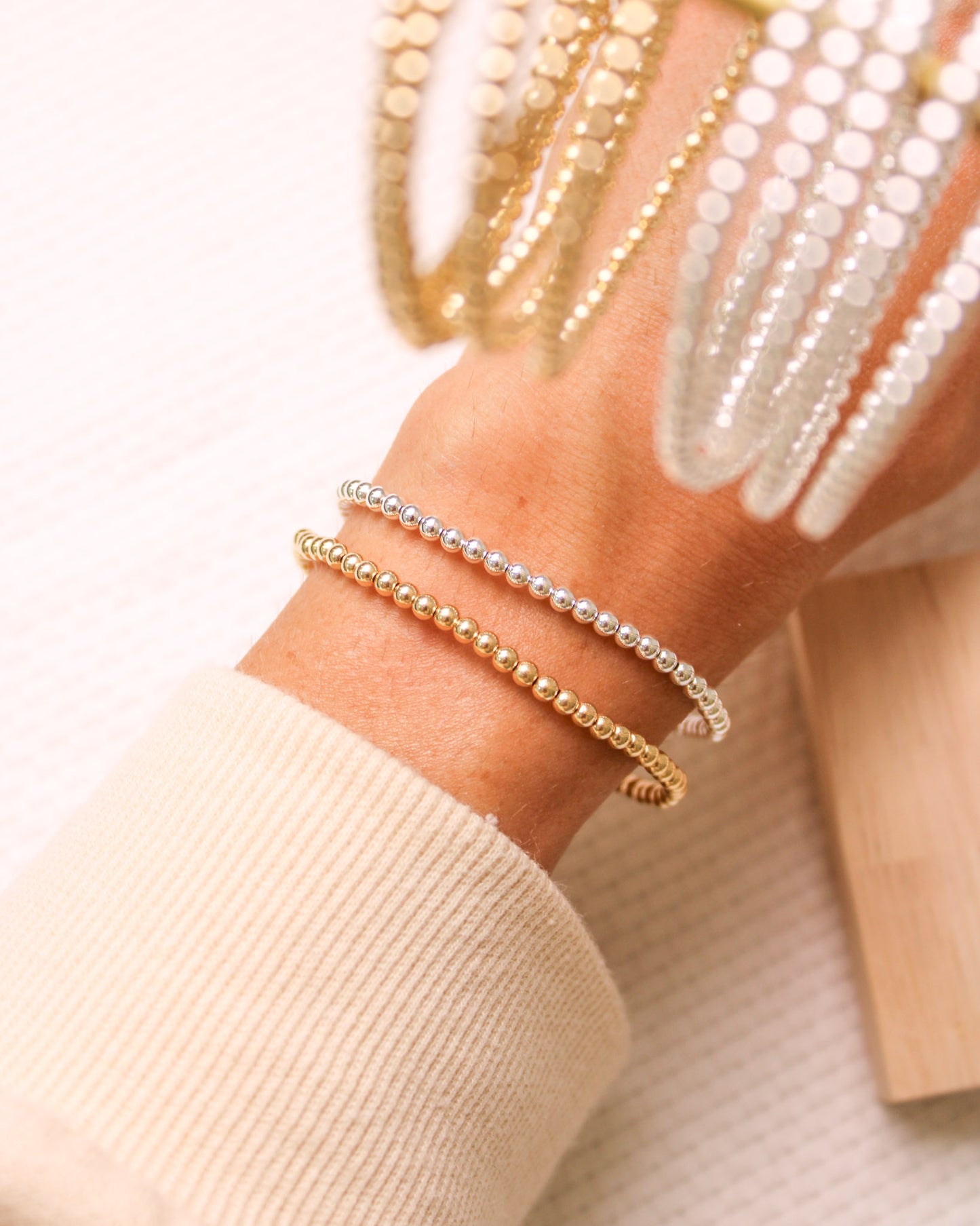 6.5" 3mm Beaded Bracelet, BR5