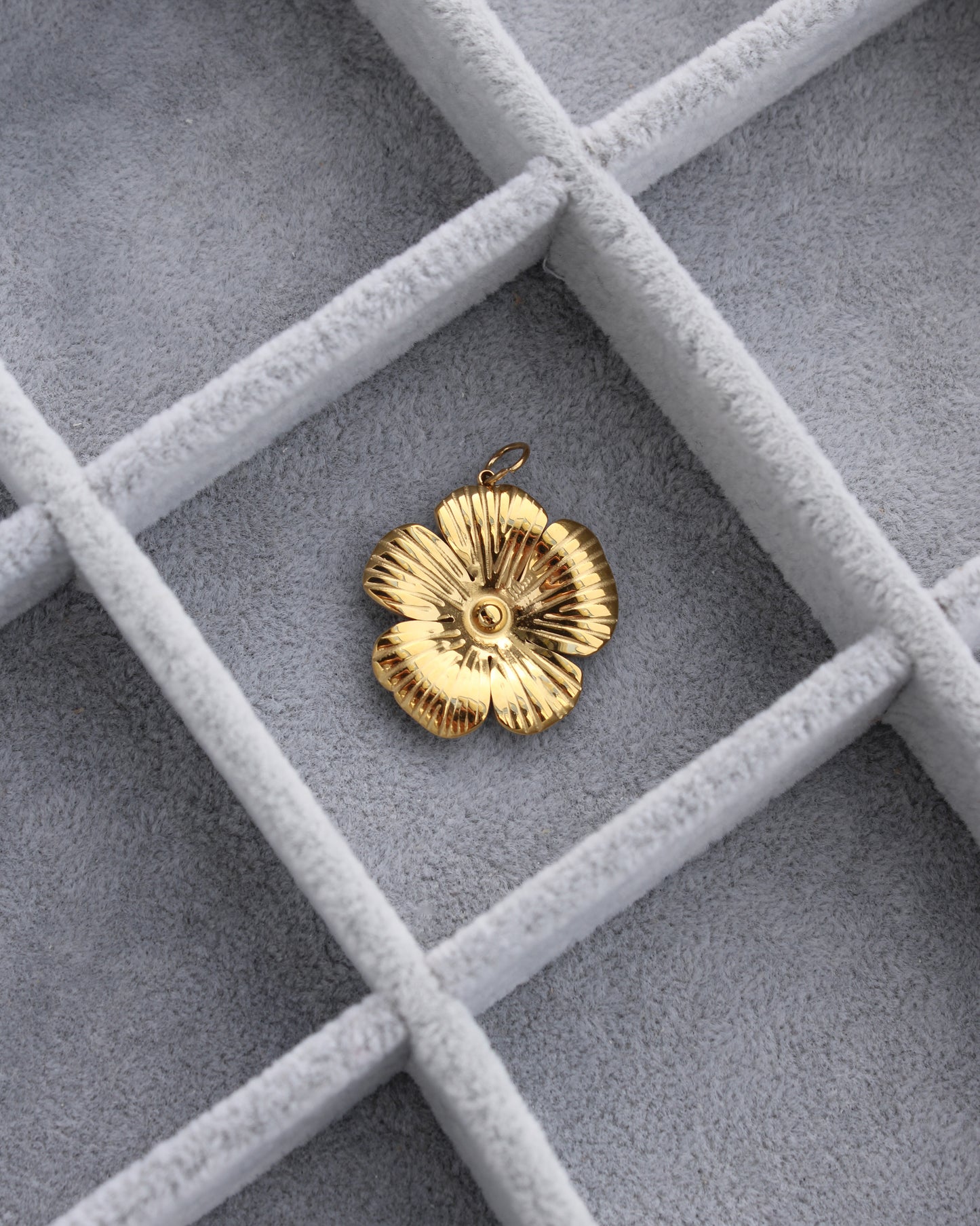 27mm Large Flower PVD Charm, CH406