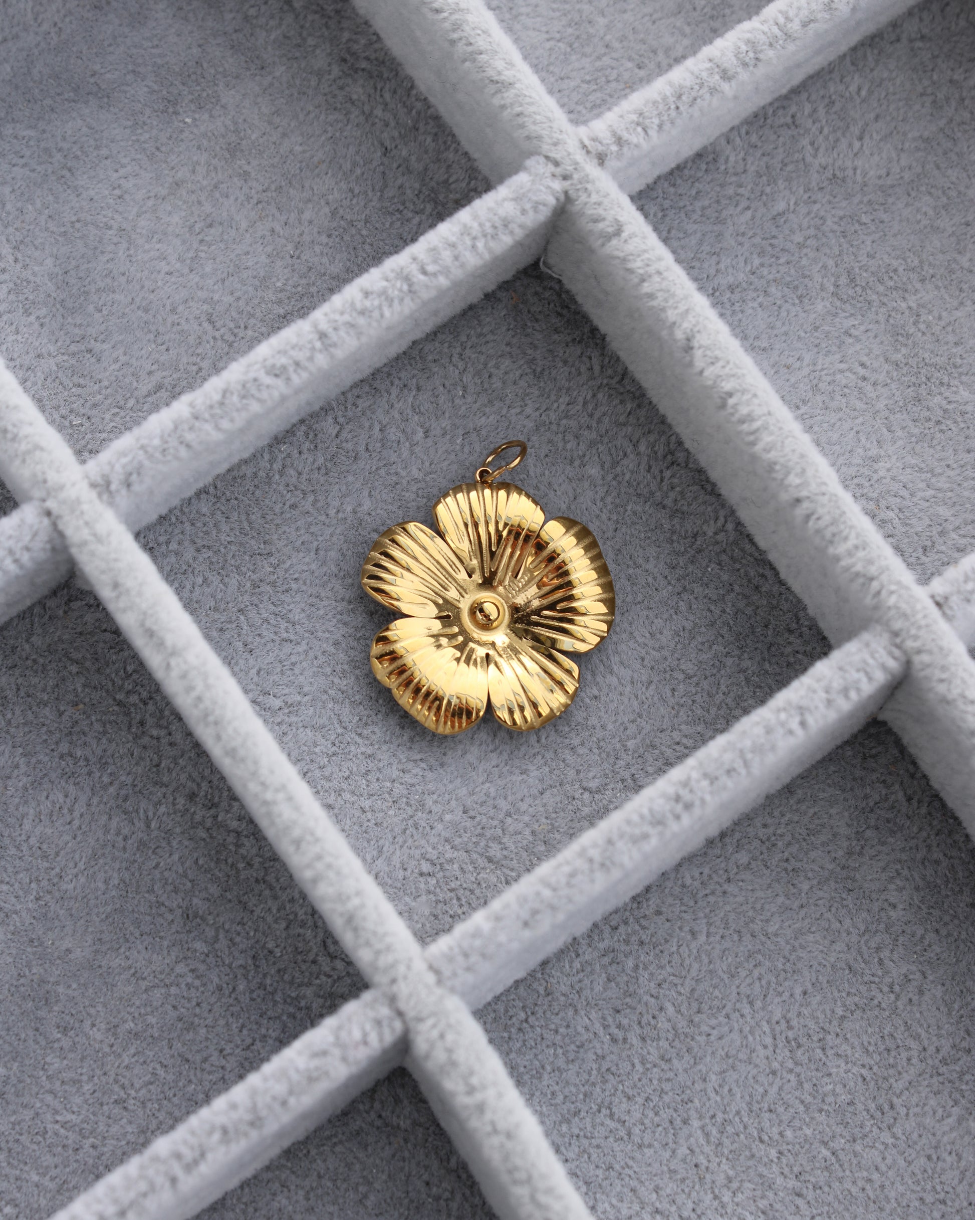 27mm Large Flower PVD Charm, CH406
