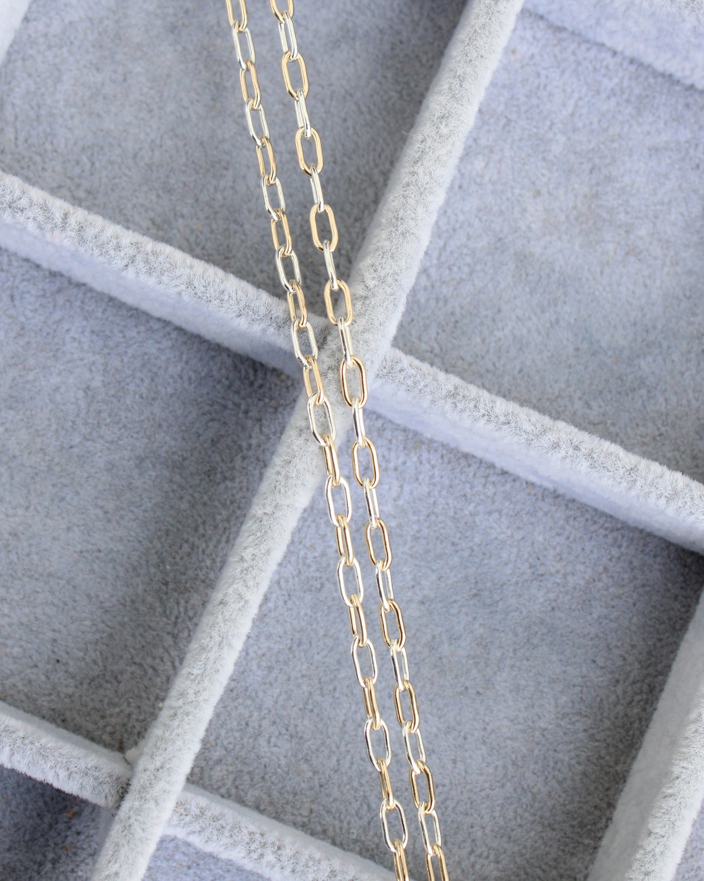 3mm Paperclip Mixed Metal Chain, M241