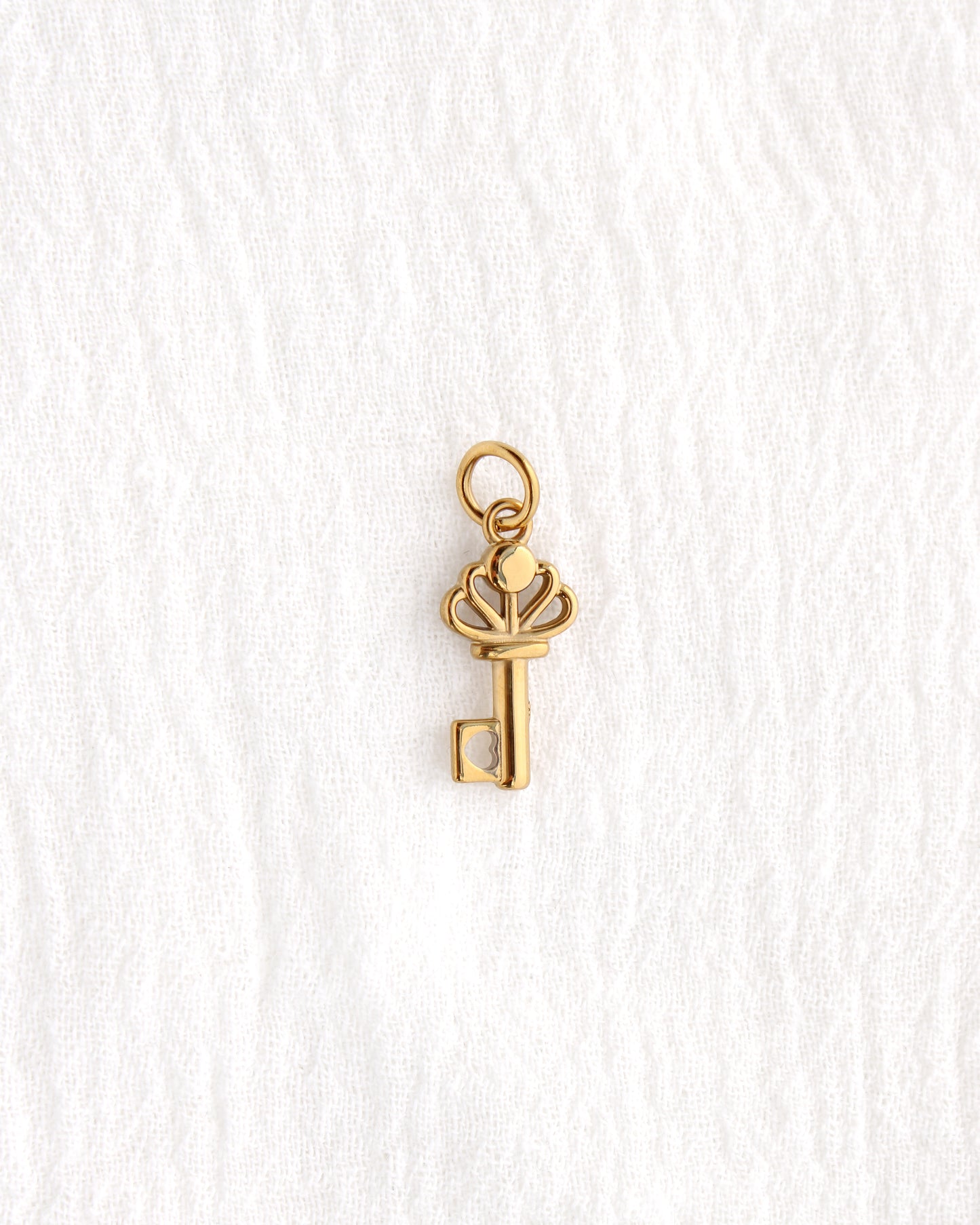 19mm Key w/ CZ PVD Charm, CH387