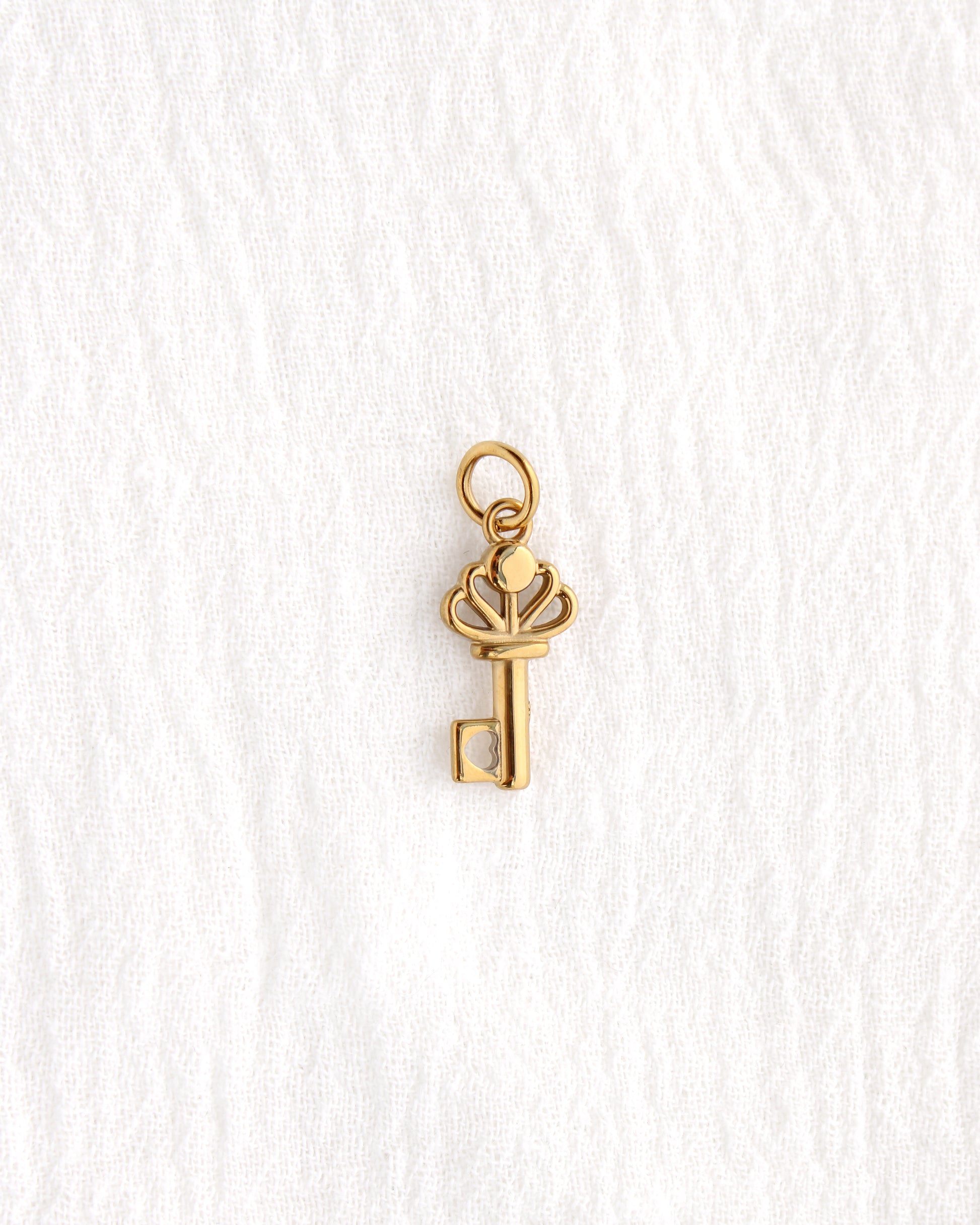 19mm Key w/ CZ PVD Charm, CH387