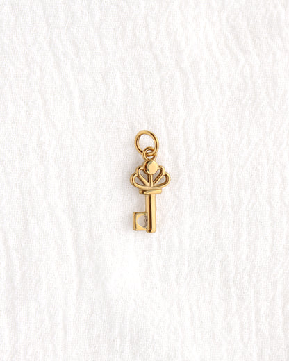 19mm Key w/ CZ PVD Charm, CH387