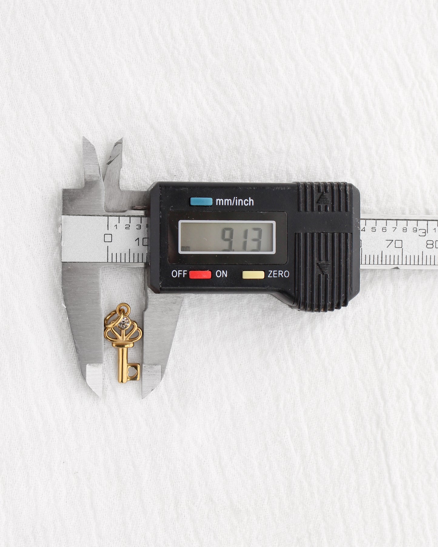 19mm Key w/ CZ PVD Charm, CH387
