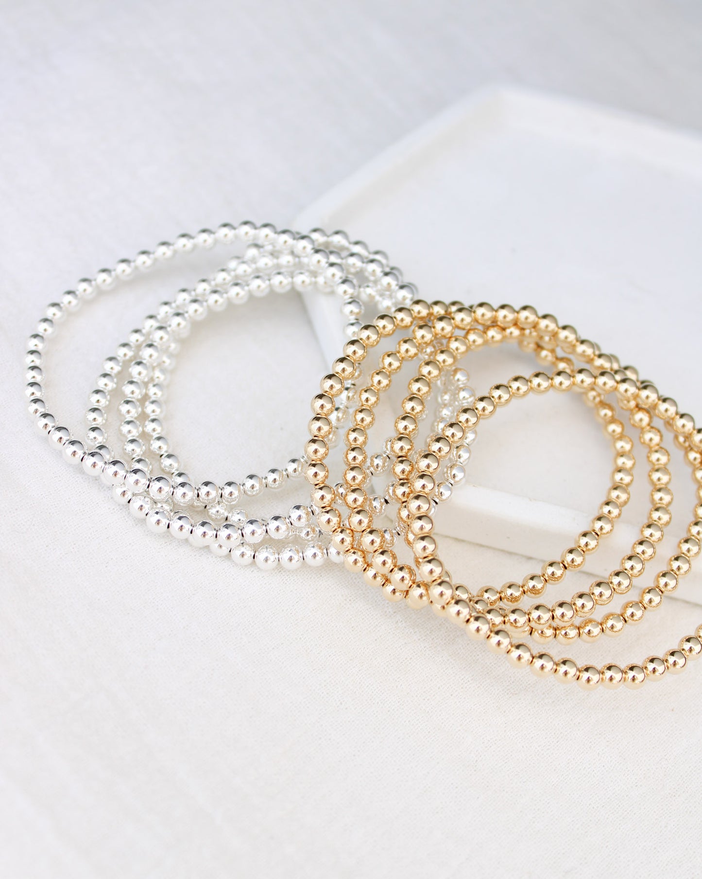 6.5" 4mm Beaded Bracelet, BR6