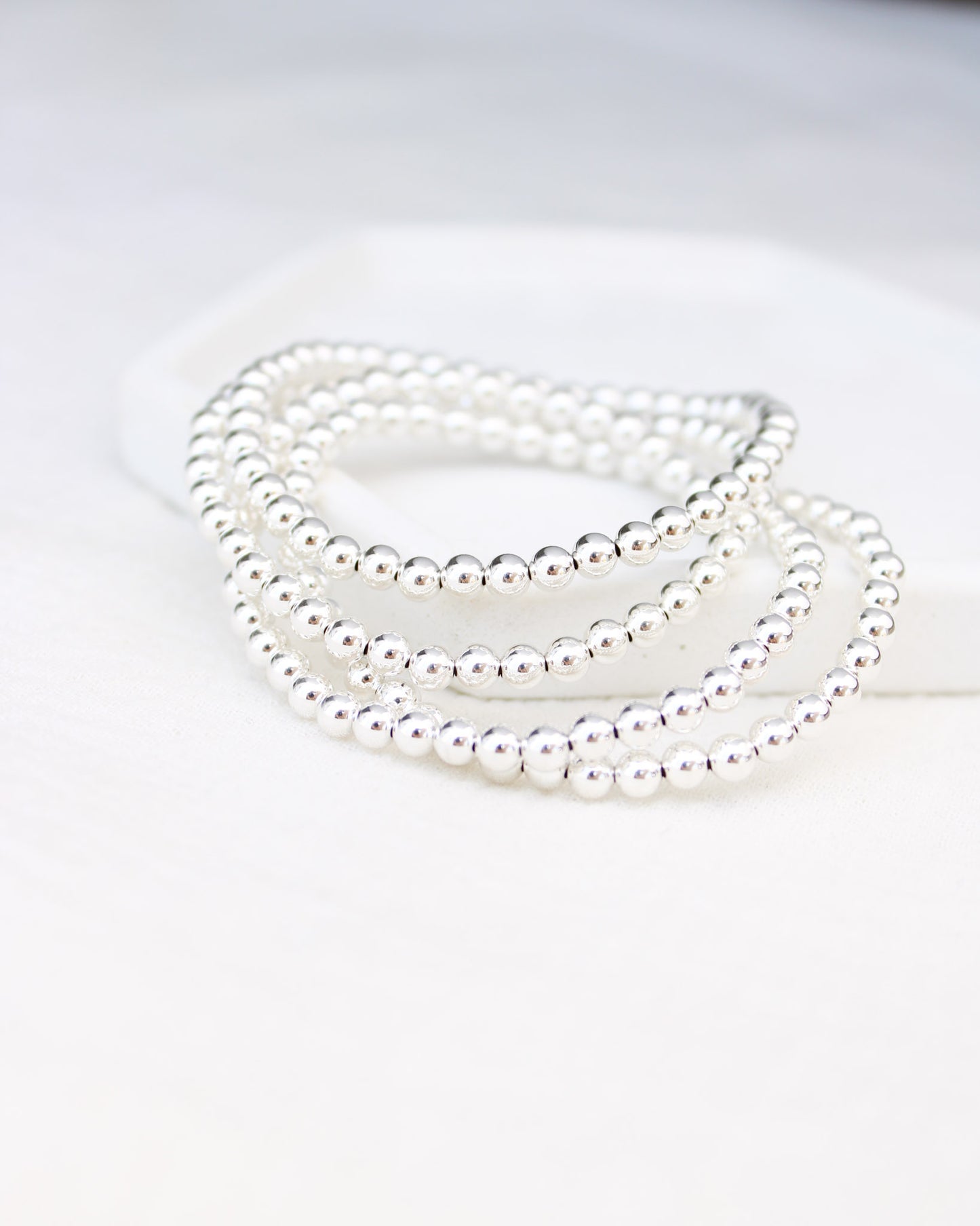 6.5" 4mm Beaded Bracelet, BR6