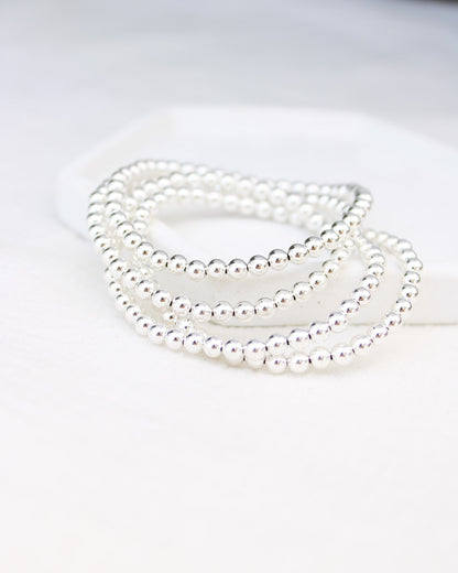 6.5" 4mm Beaded Bracelet, BR6