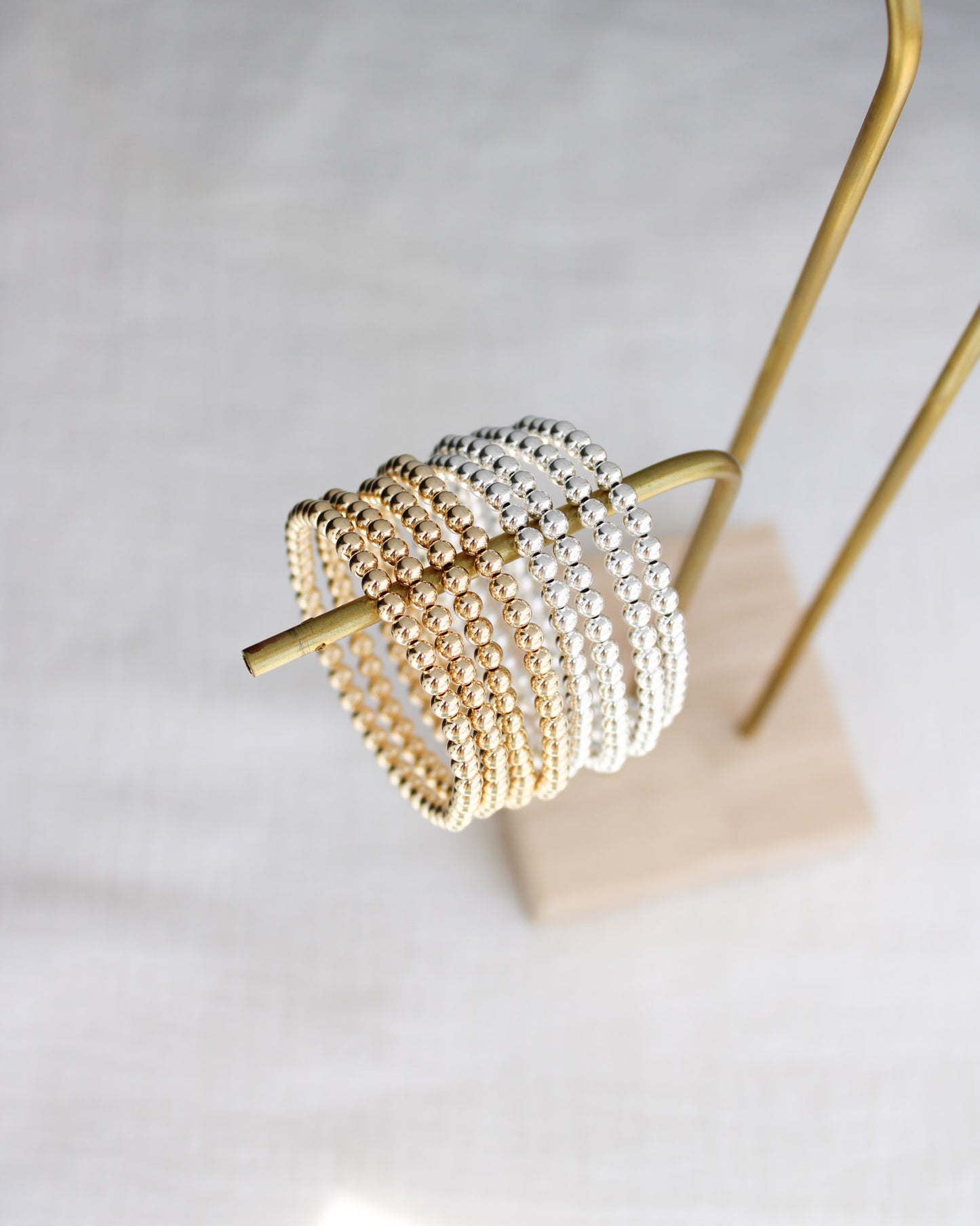 6.5" 4mm Beaded Bracelet, BR6