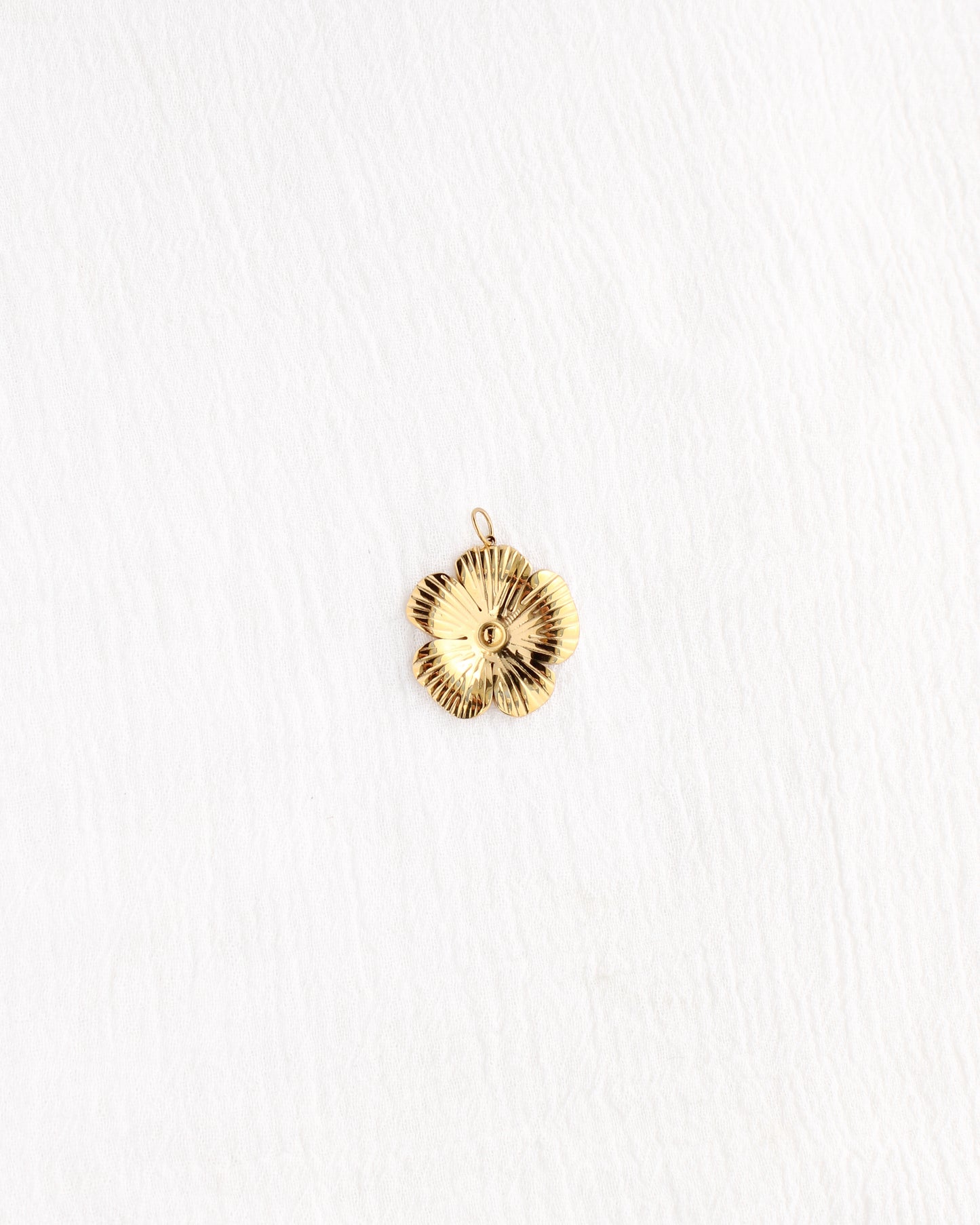 27mm Large Flower PVD Charm, CH406