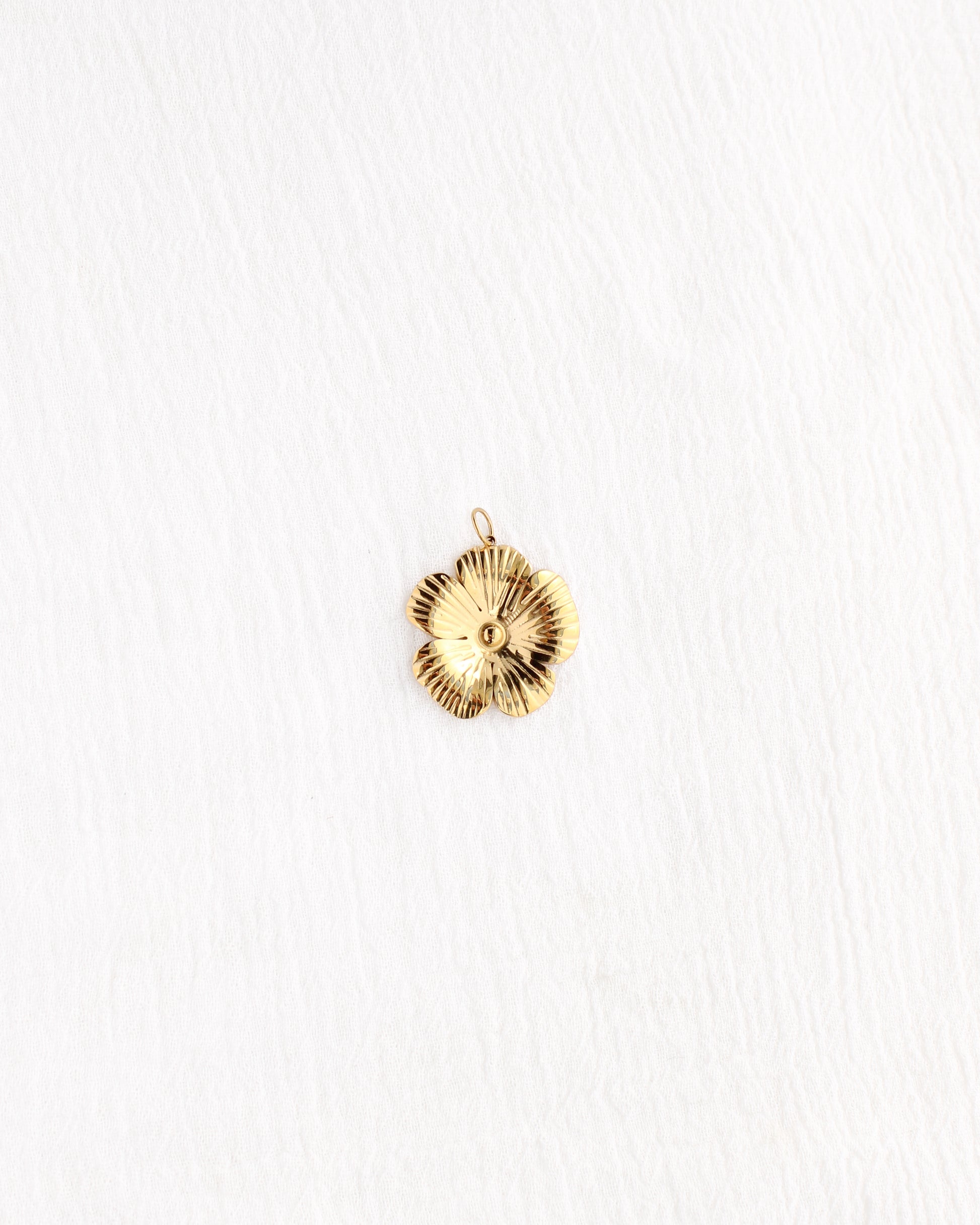 27mm Large Flower PVD Charm, CH406