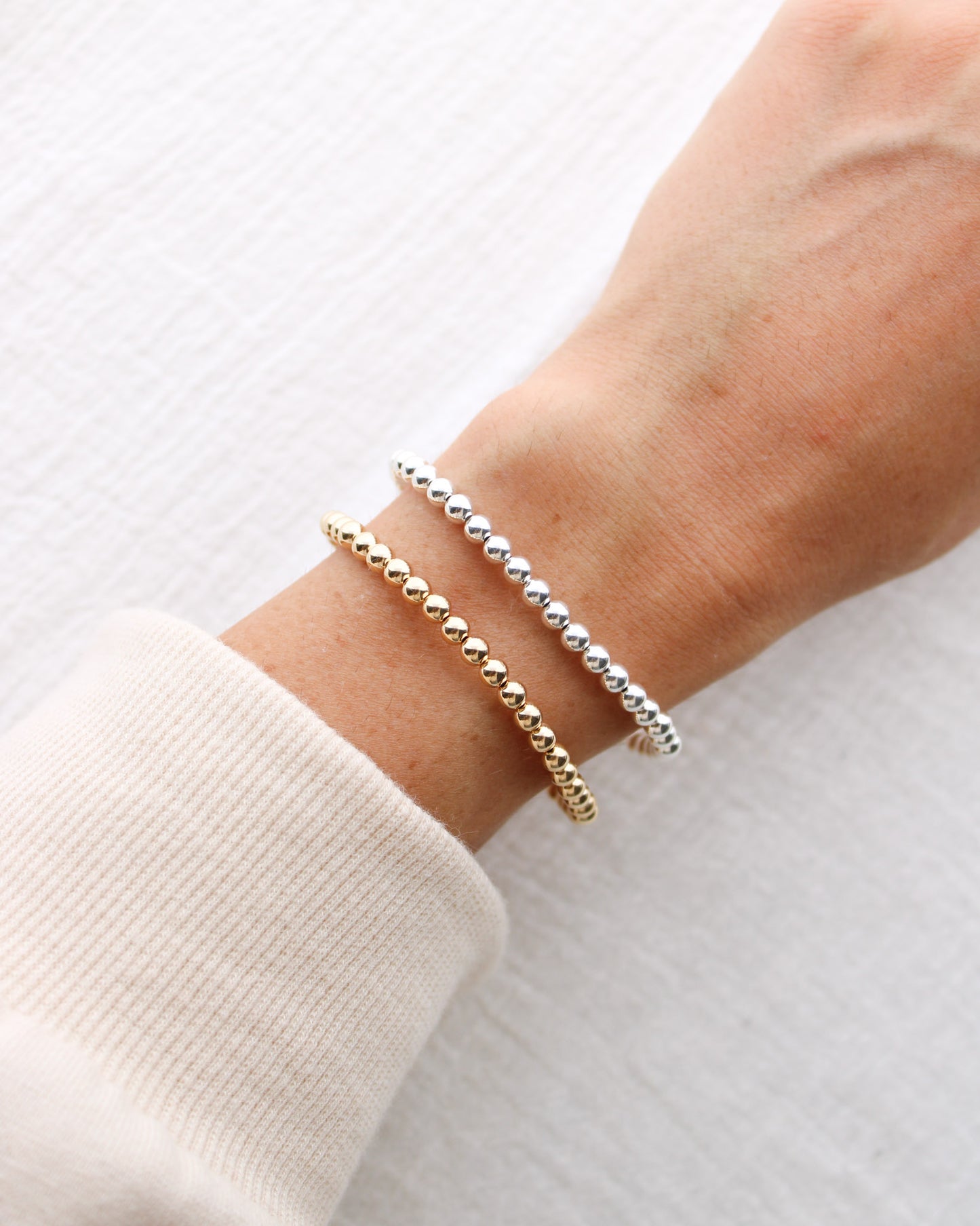 6.5" 4mm Beaded Bracelet, BR6