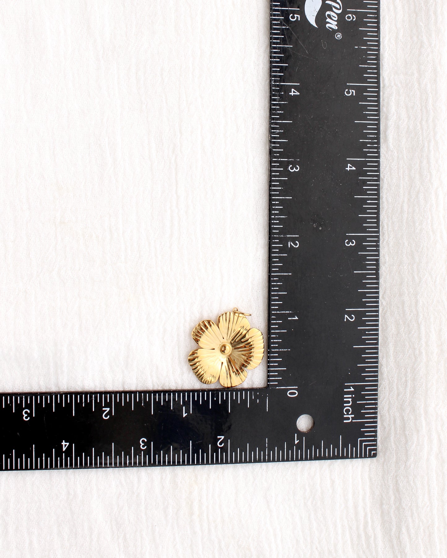 27mm Large Flower PVD Charm, CH406