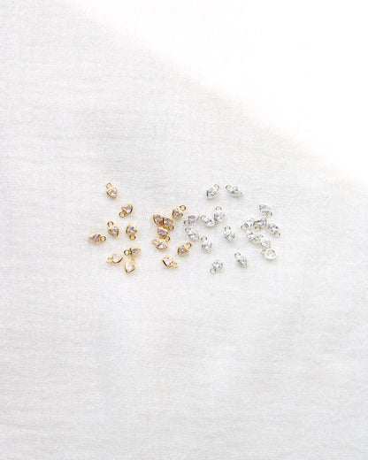 3mm Heart Bezel Charm, CH271