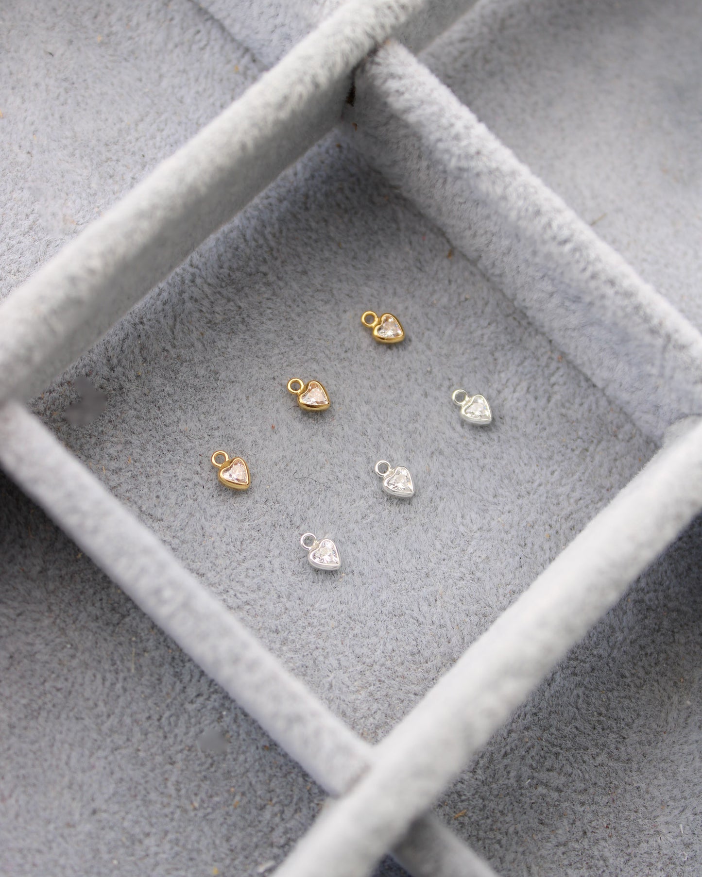 3mm Heart Bezel Charm, CH271