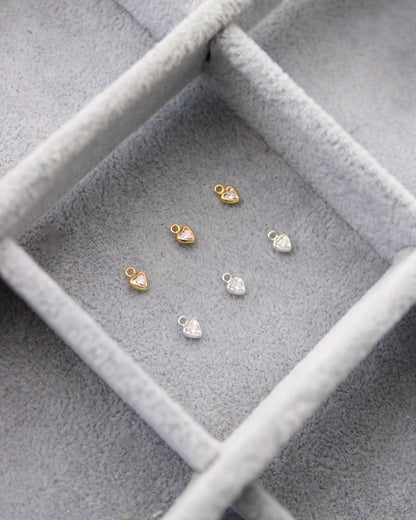 3mm Heart Bezel Charm, CH271