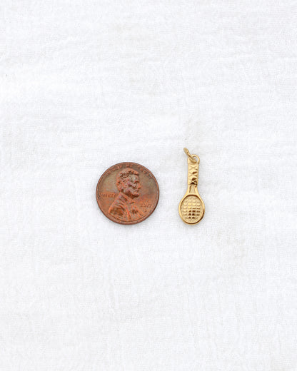 21mm Tennis Racket PVD Charm, CH391