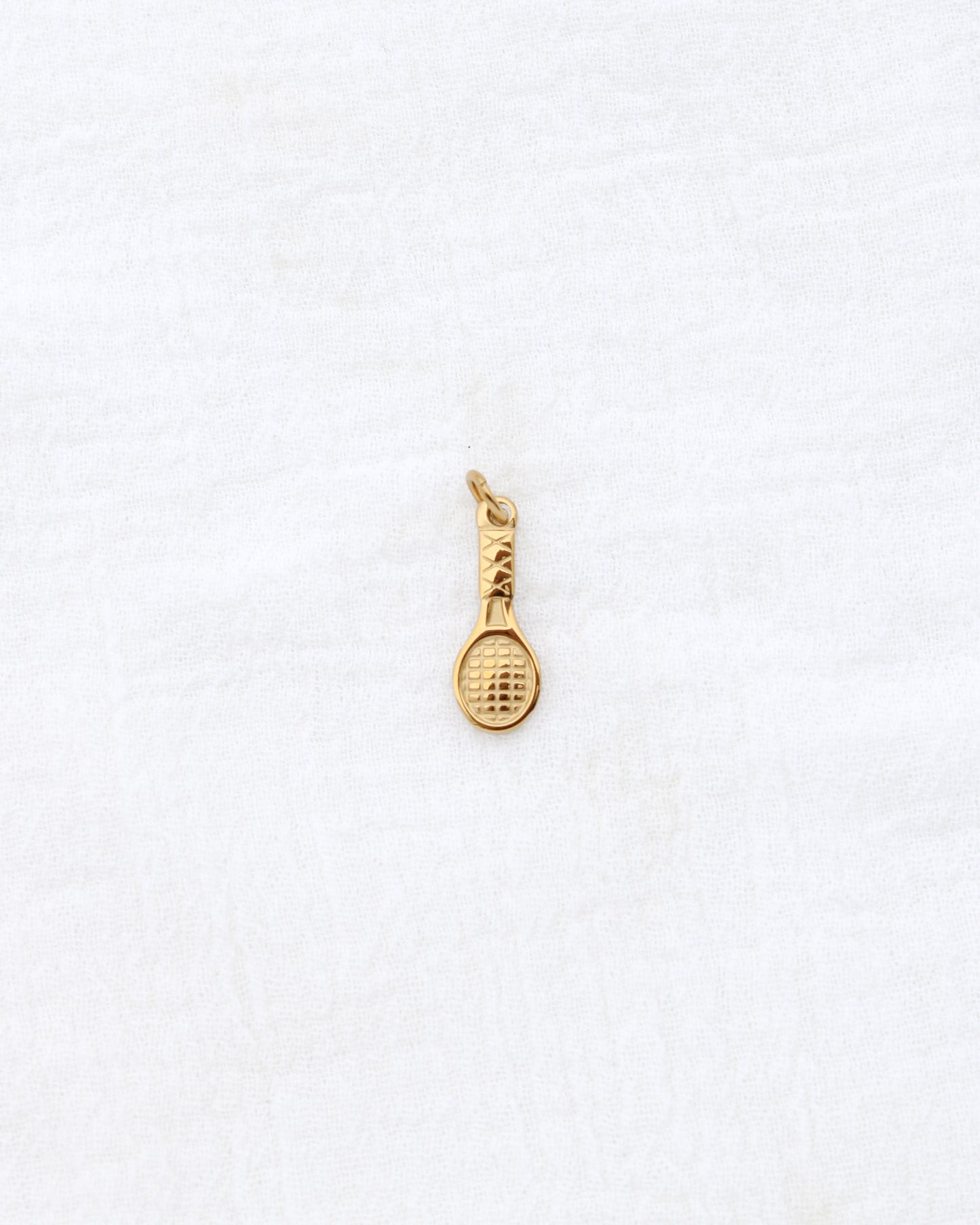 21mm Tennis Racket PVD Charm, CH391